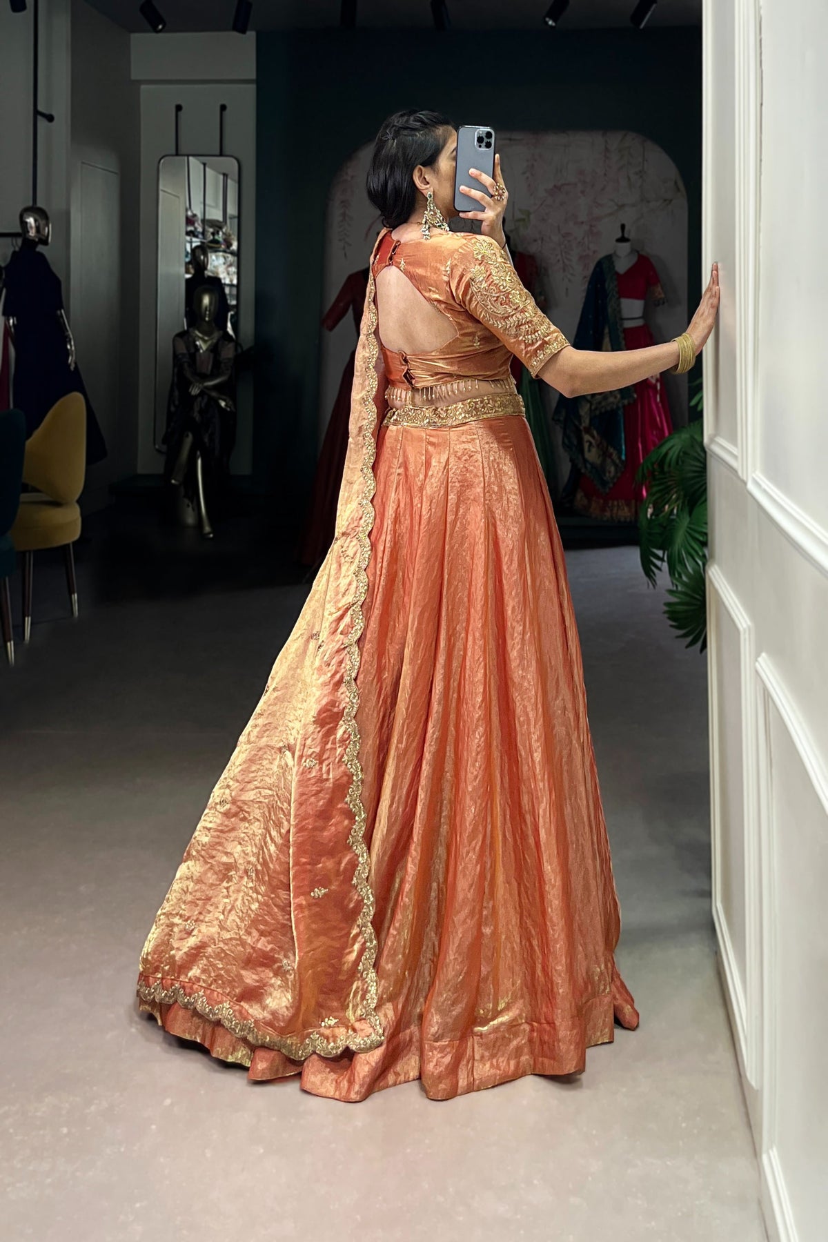 TILTON FESTIVAL SPECIAL FENDI SEQUINS EMBROIDERED LEHENGA CHOLI WITH DUPATTA