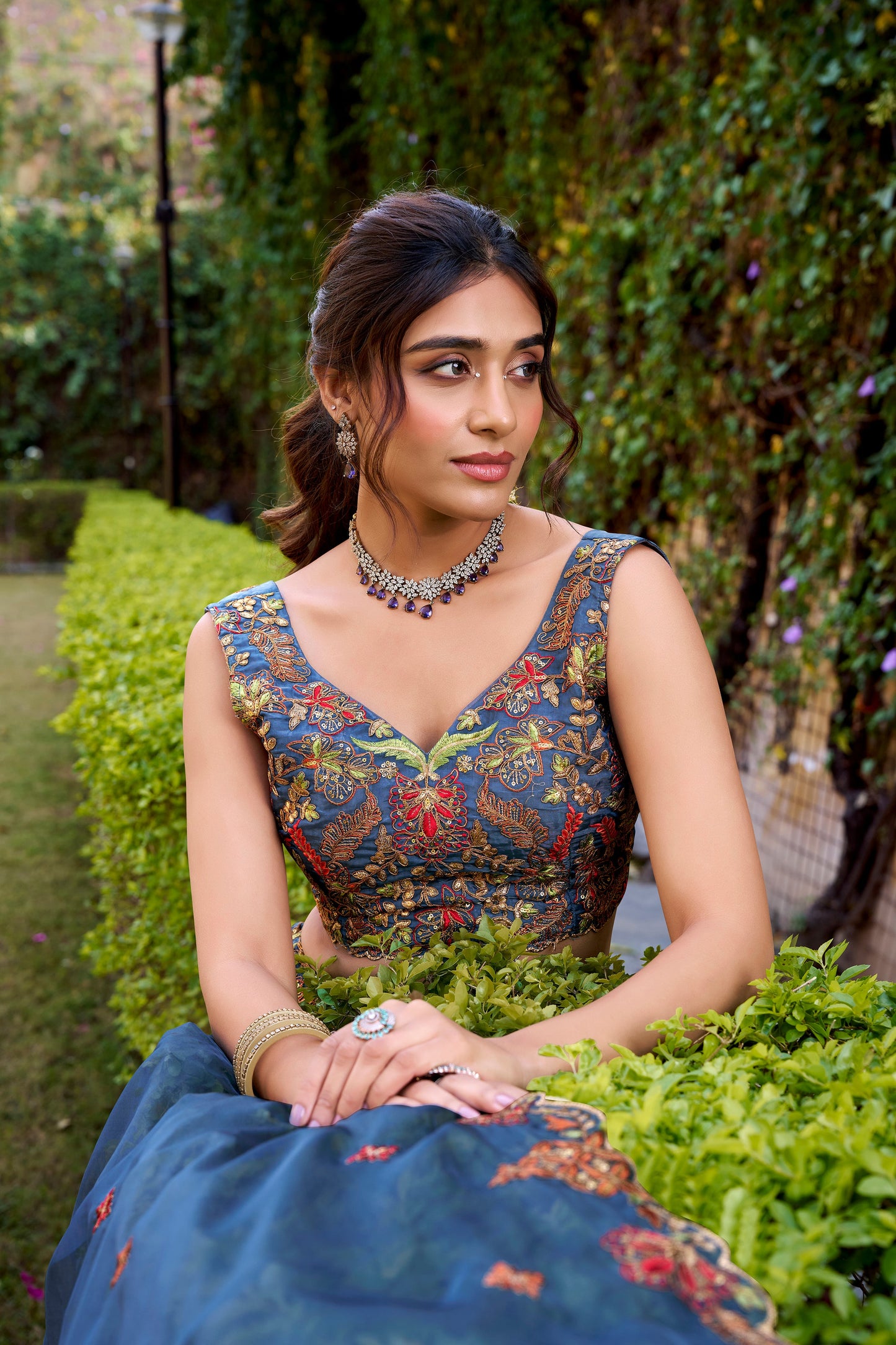 TILTON WEDDING SPECIAL CHANDA SILK SEQUINS AND THREAD EMBROIDERED LEHENGA CHOLI WITH DUPATTA