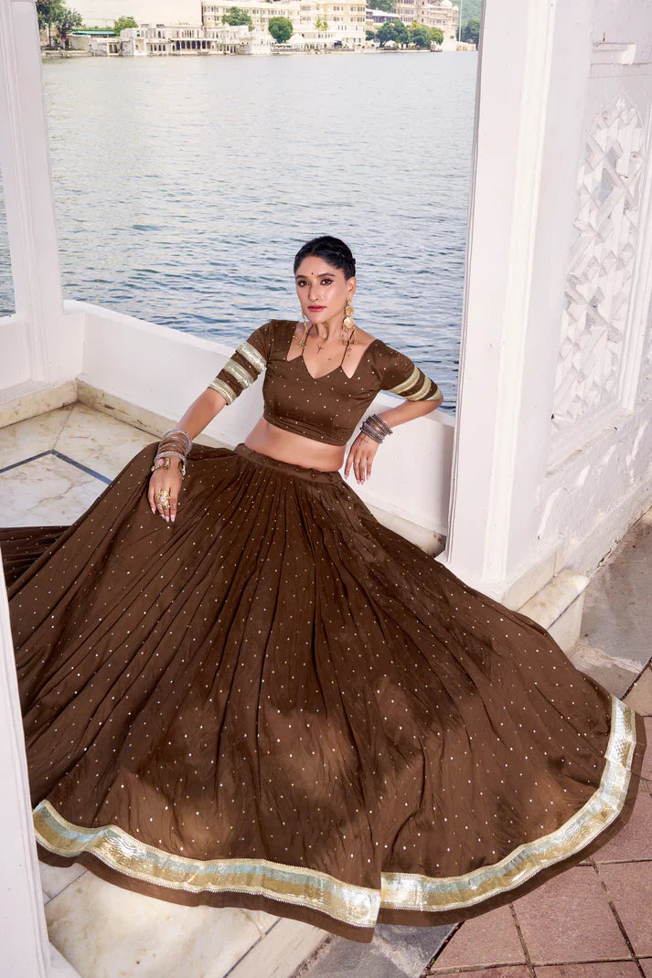 NAVRATRI SPECIAL PURE CHANDERI ZARI WEAVING LEHENGA CHOLI WITH DUPATTA(WD191) (01)
