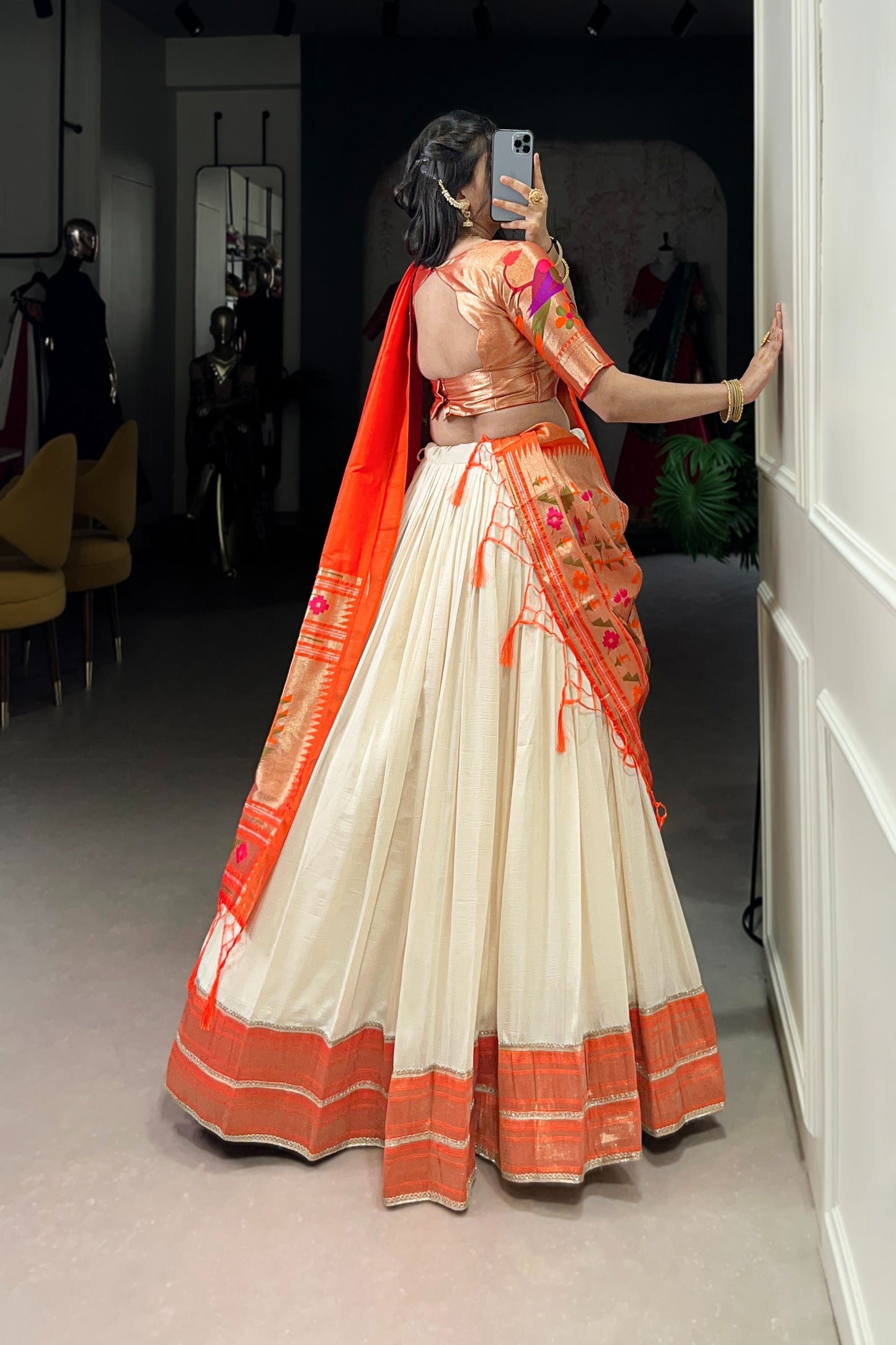 FESTIVAL SPECIAL VICHITRA SILK PAITHANI LEHENGA CHOLI WITH DUPATTA (WDN91)