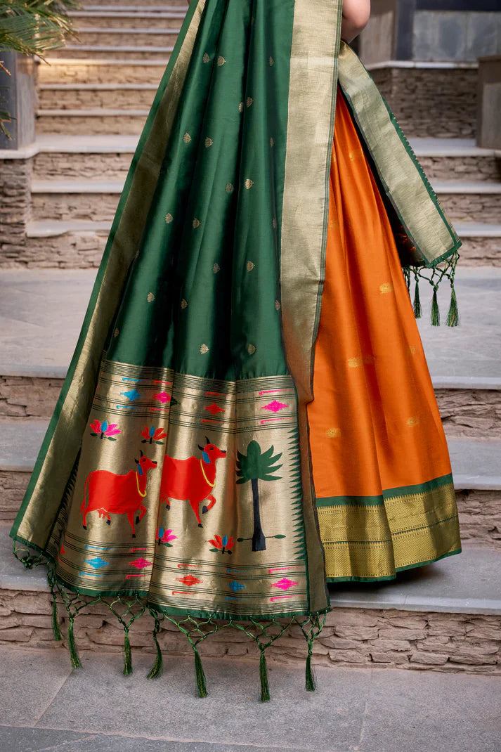 JEQUARD SILK PAITHANI LEHENGA CHOLI WITH DUPATTA(WD65)