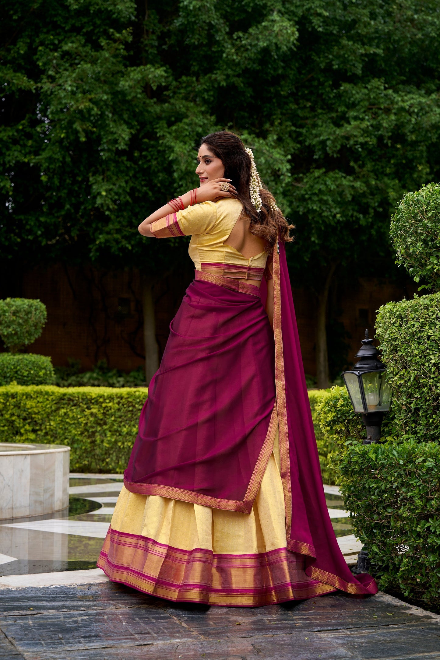 KANCHIPURAM ZARI WEAVING WORK LEHENGA CHOLI (WDN102) 03
