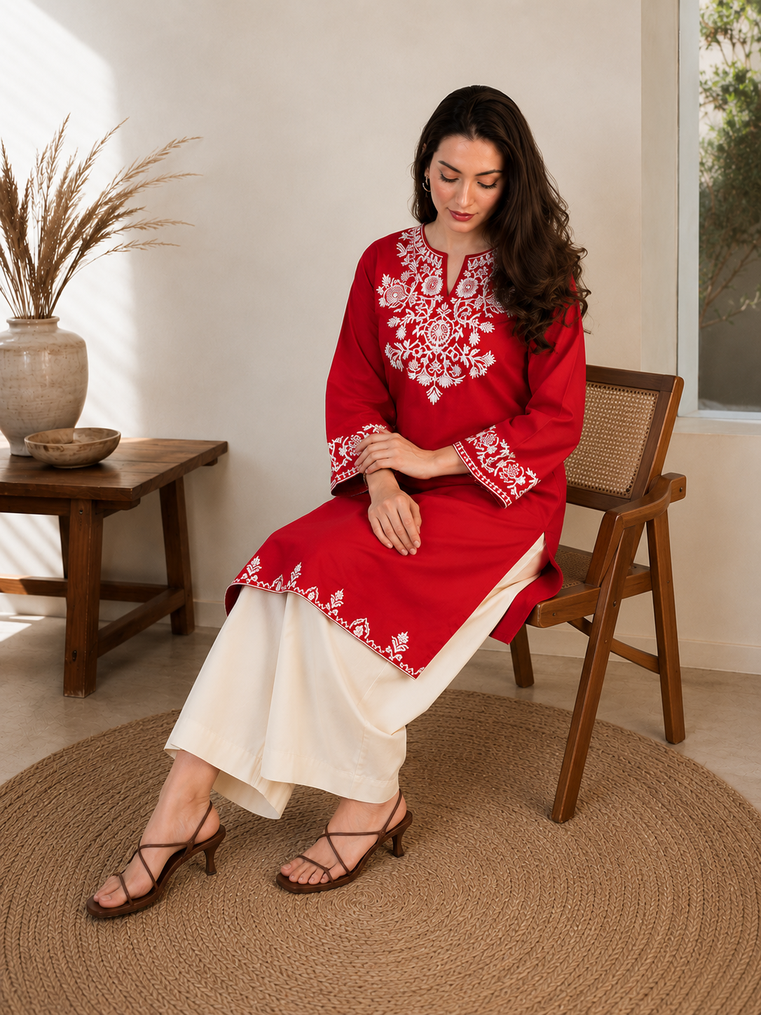 Presenting Our Premium heavy embroidery with pocket Jaipur Cord-Set (SWSK61)