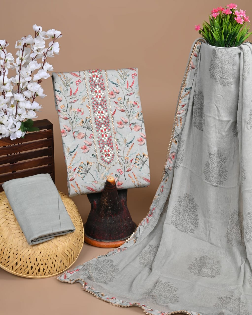PREMIUM ZARI GOTAPATTI WORK WITH CLASSY CHIFFON DUPATTA (SWCHGT32)