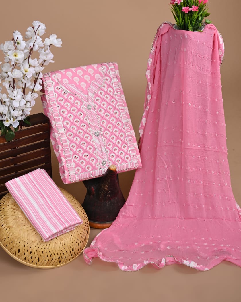 ELEGANT GOTTA PATTI WORK WITH CLASSY CHIFFON DUPATTA (SWCHGT39)