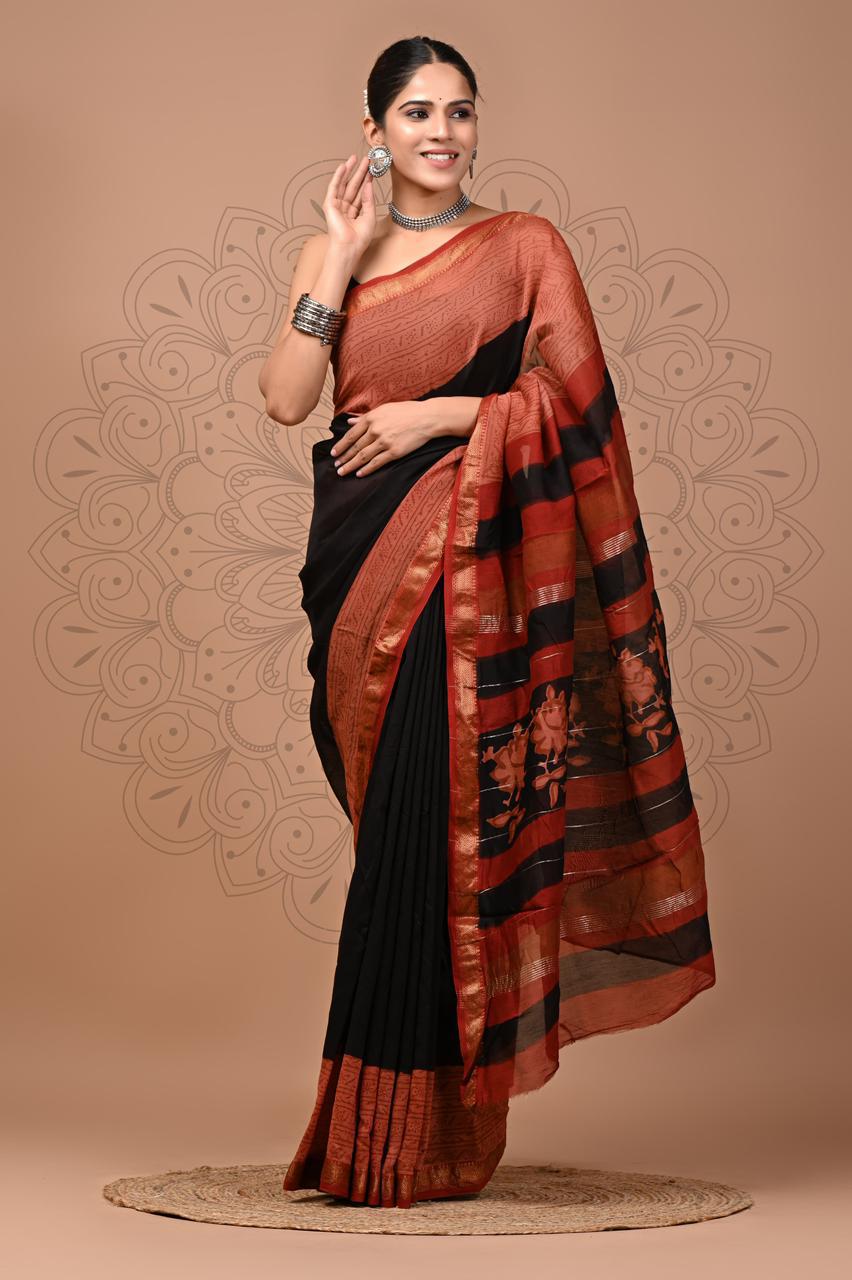 Premium Maheshwari Silk Saree (SWSRMAH84)