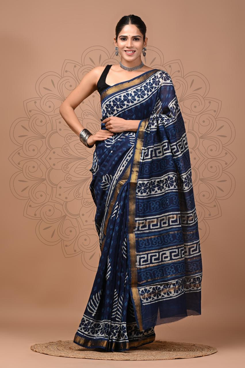 Premium Maheshwari Silk Saree (SWSRMAH70)