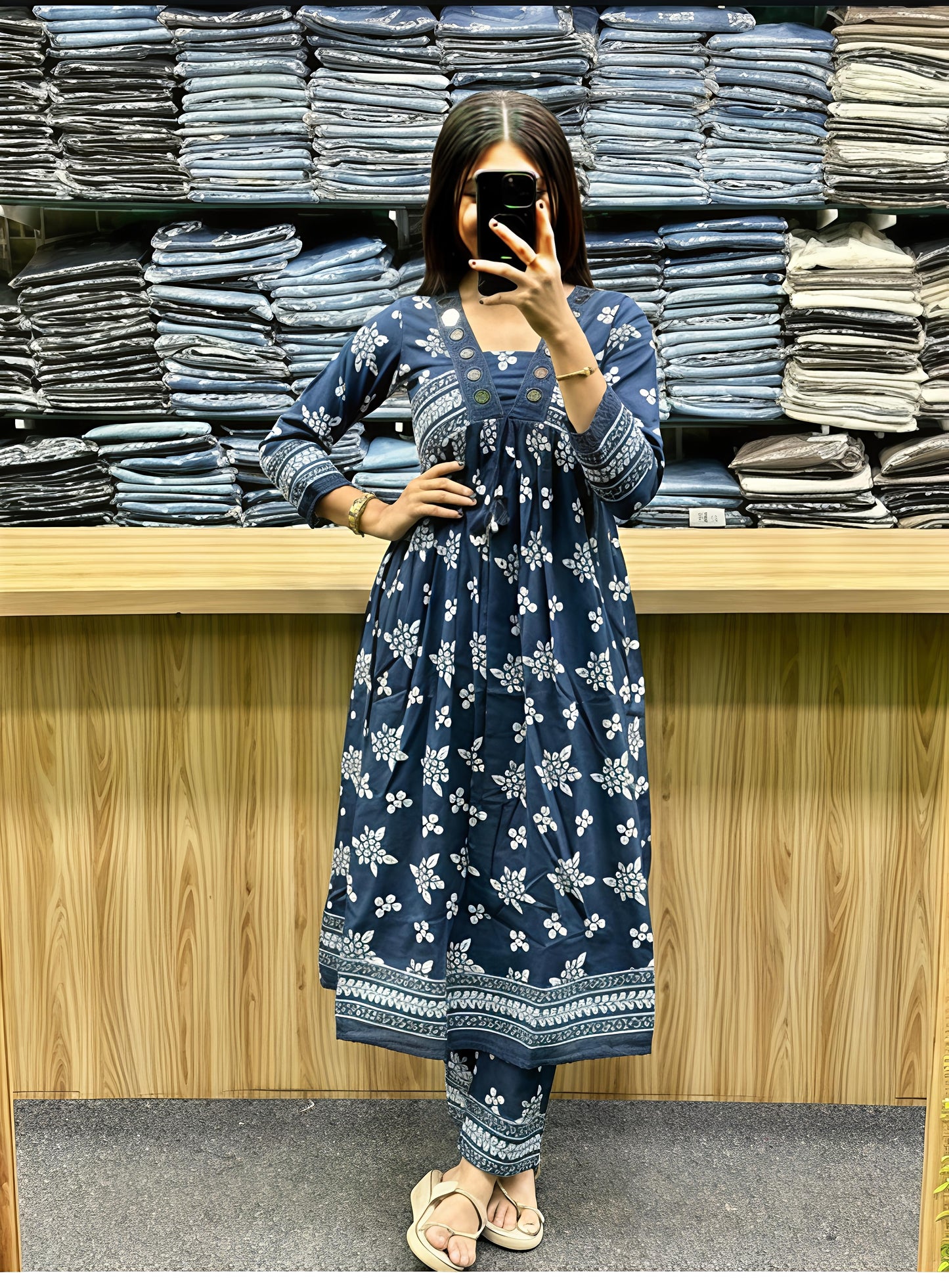 Elegant Floral Printed Kurta with Dupatta for Women(SWSK40)