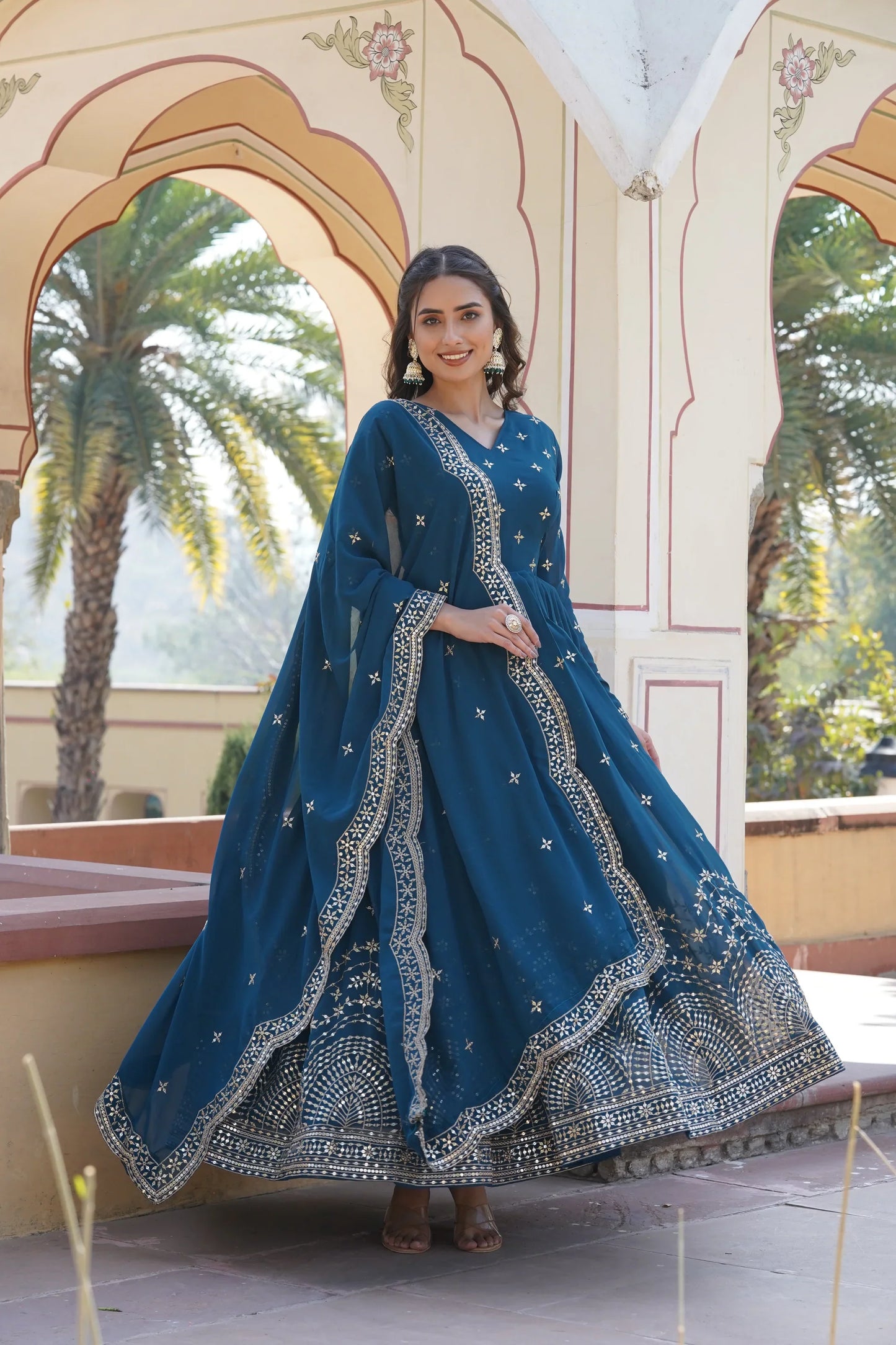 BEAUTIFUL STYLISH DESIGNER GOWN WITH DUPATTA SET(WARED339)
