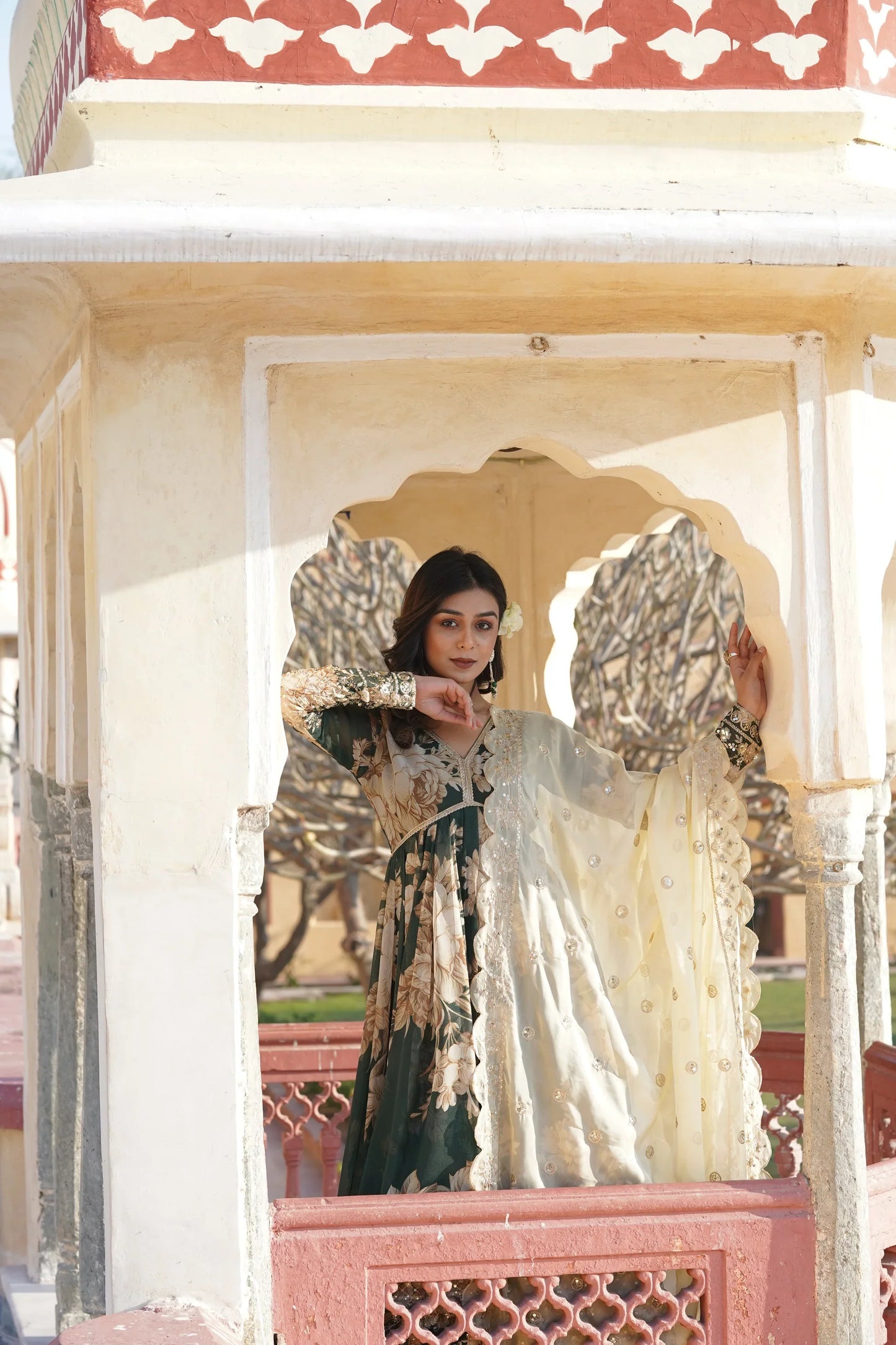 PREMIUM READYMADE ALIA CUT GOWN WITH DUPATTA SET(WARED332)