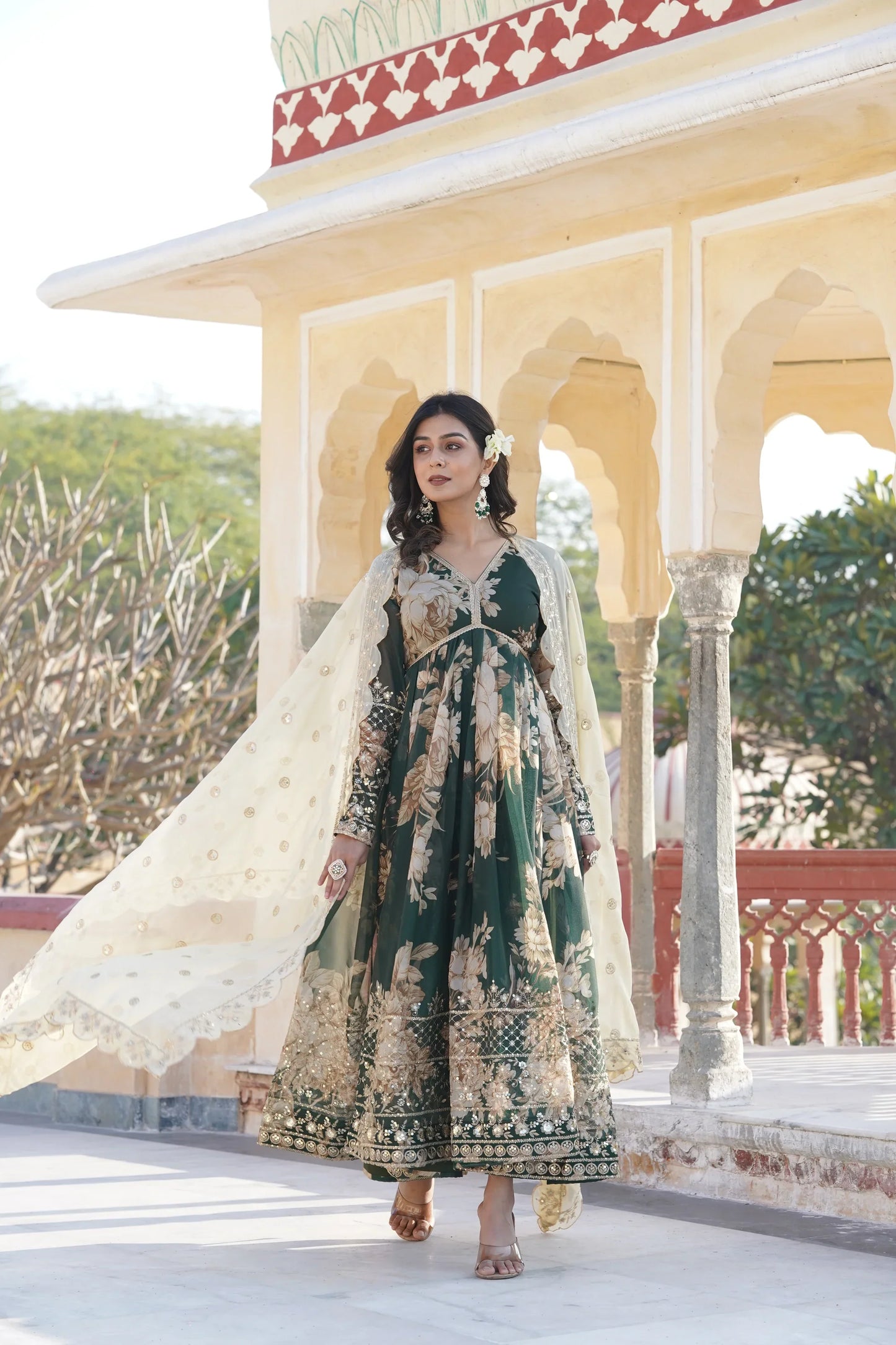 PREMIUM READYMADE ALIA CUT GOWN WITH DUPATTA SET(WARED332)