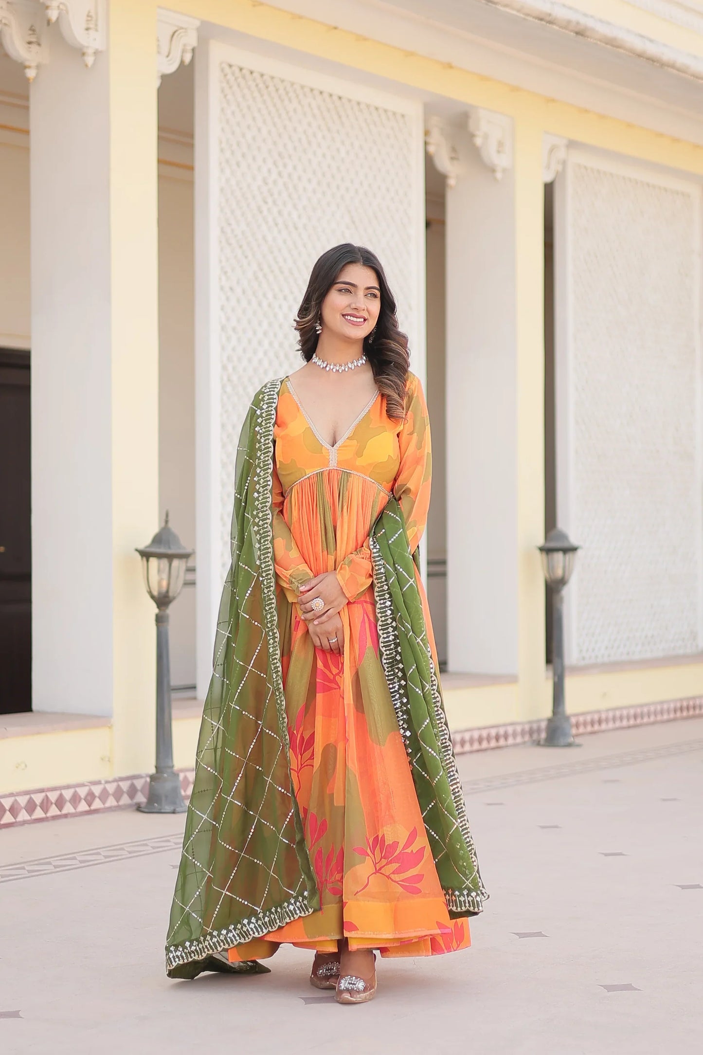 PREMIUM DESIGNER GOWN WITH DUPATTA(WARED341)