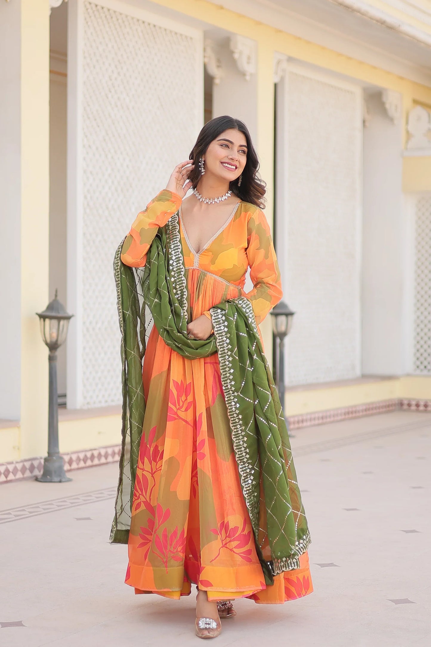 PREMIUM DESIGNER GOWN WITH DUPATTA(WARED341)