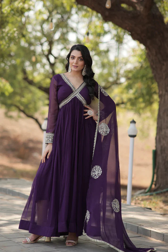 PREMIUM DESIGNER GGOWN WITH DUPATTA (WD37) (01)