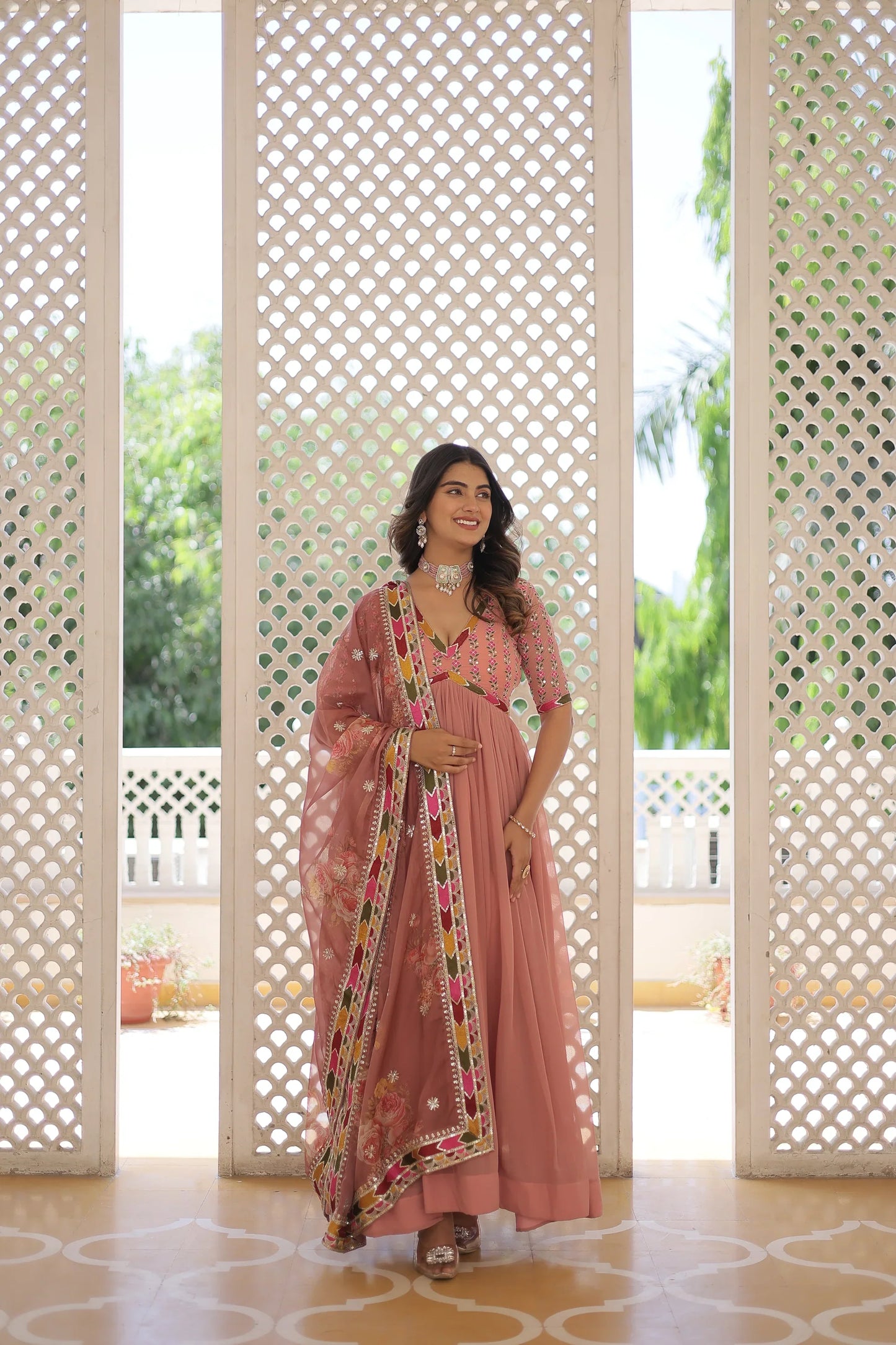 PREMIUM DESIGNER GOWN WITH DUPATTA(WARED342)