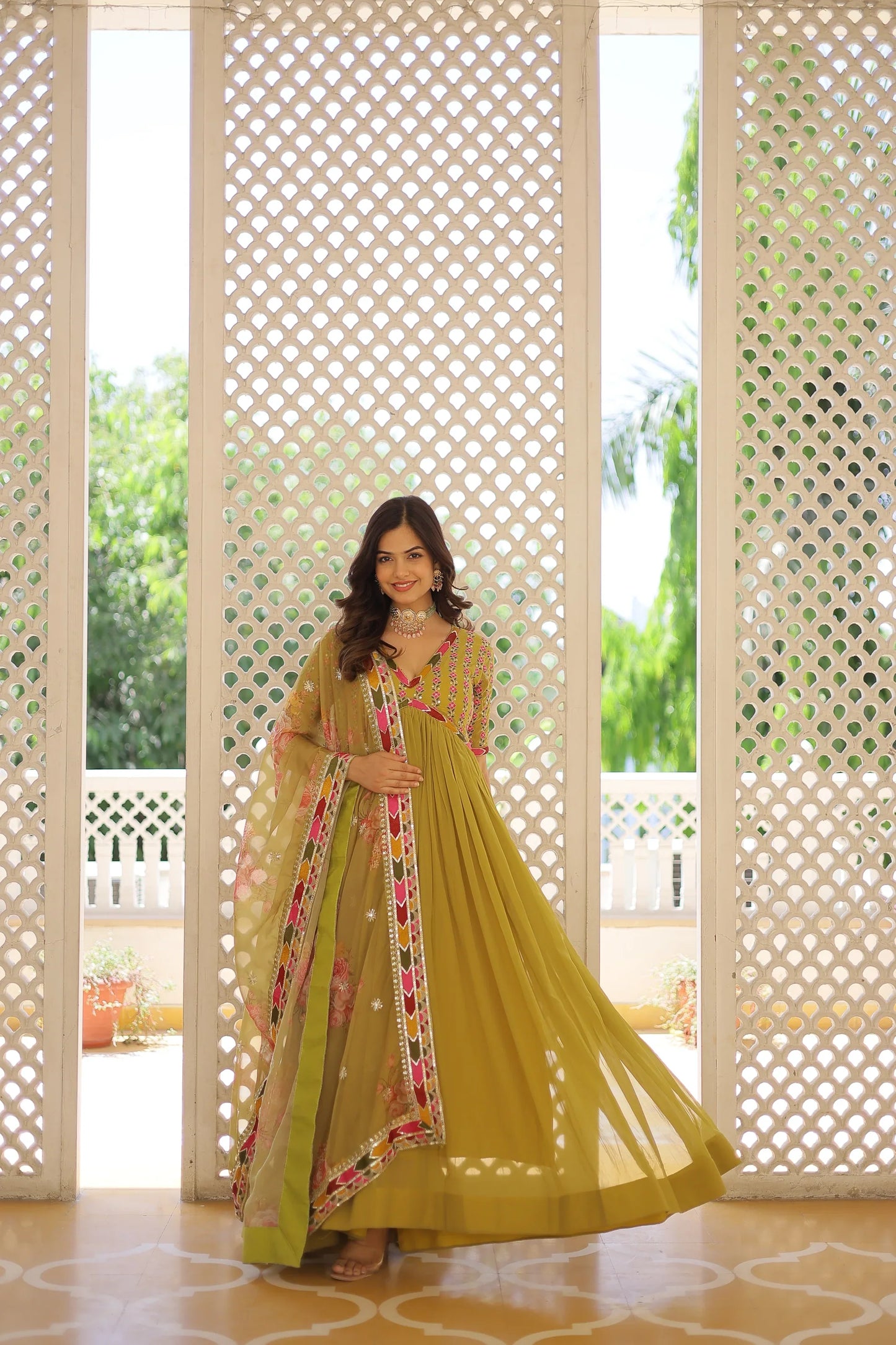 PREMIUM DESIGNER GOWN WITH DUPATTA(WARED343)