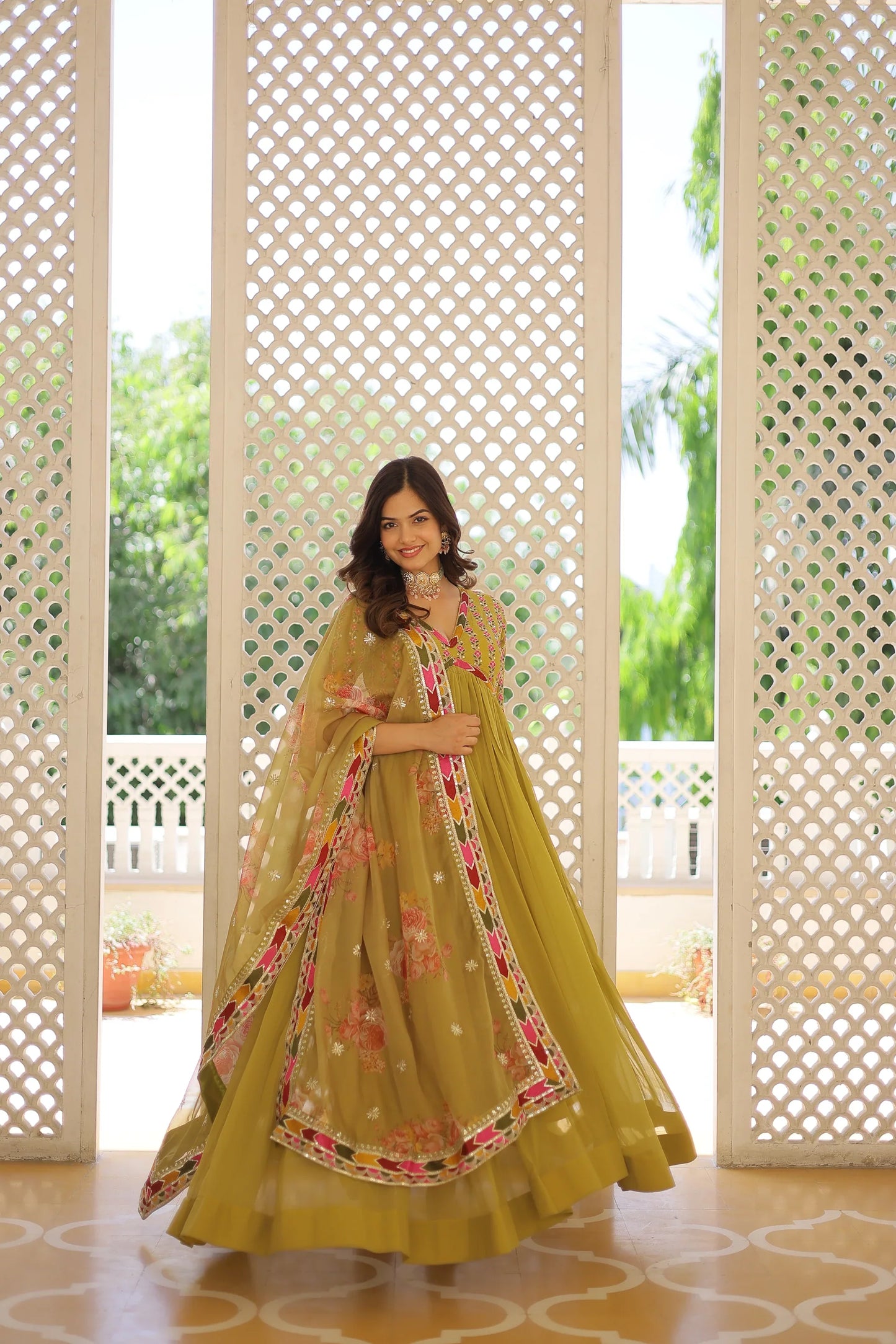 PREMIUM DESIGNER GOWN WITH DUPATTA(WARED343)