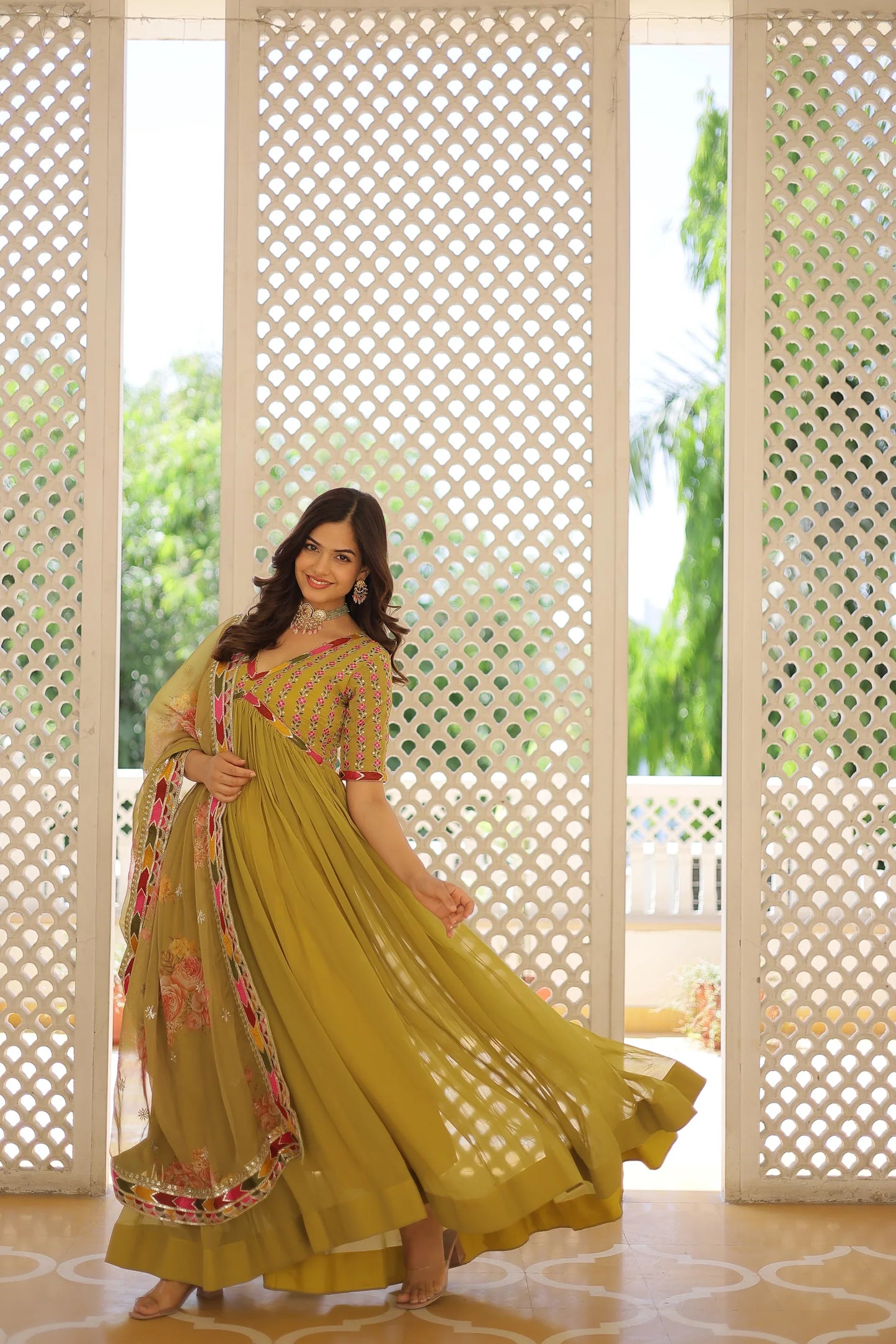 PREMIUM DESIGNER GOWN WITH DUPATTA(WARED343)