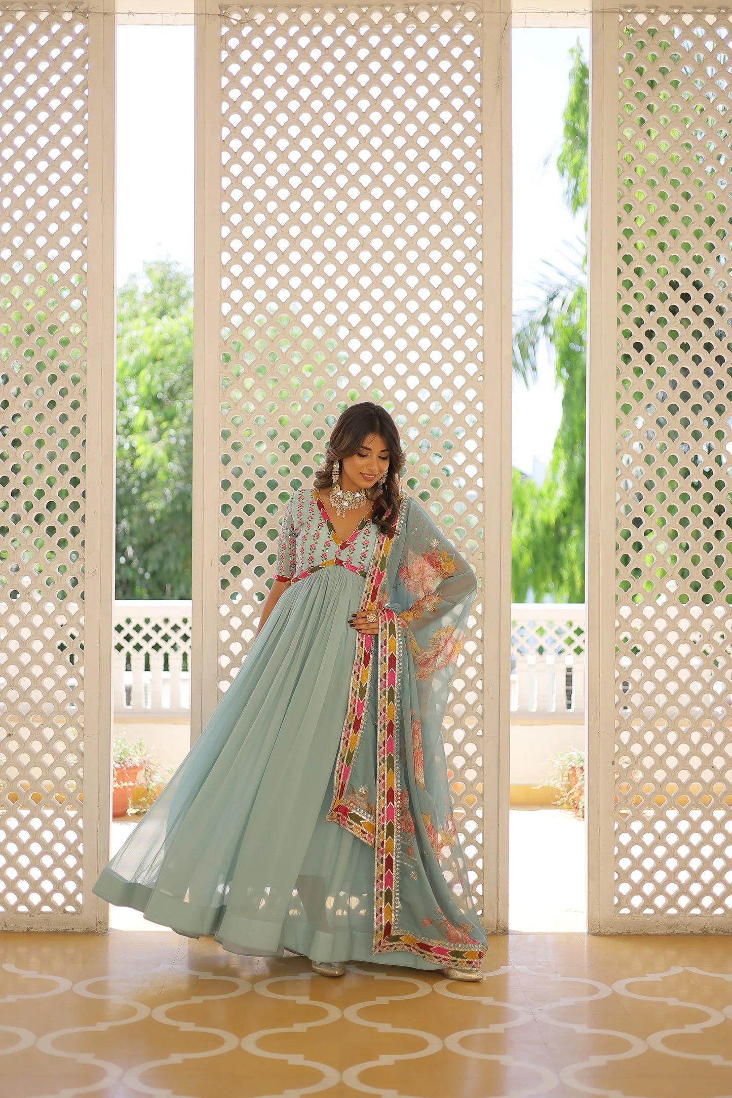 PREMIUM DESIGNER GOWN WITH DUPATTA(WARED344)