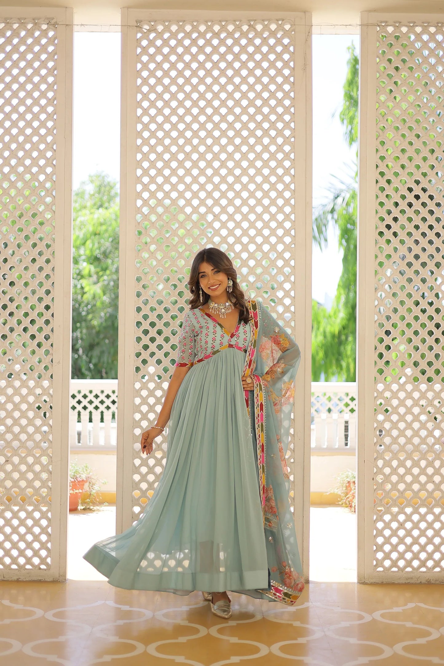PREMIUM DESIGNER GOWN WITH DUPATTA(WARED344)