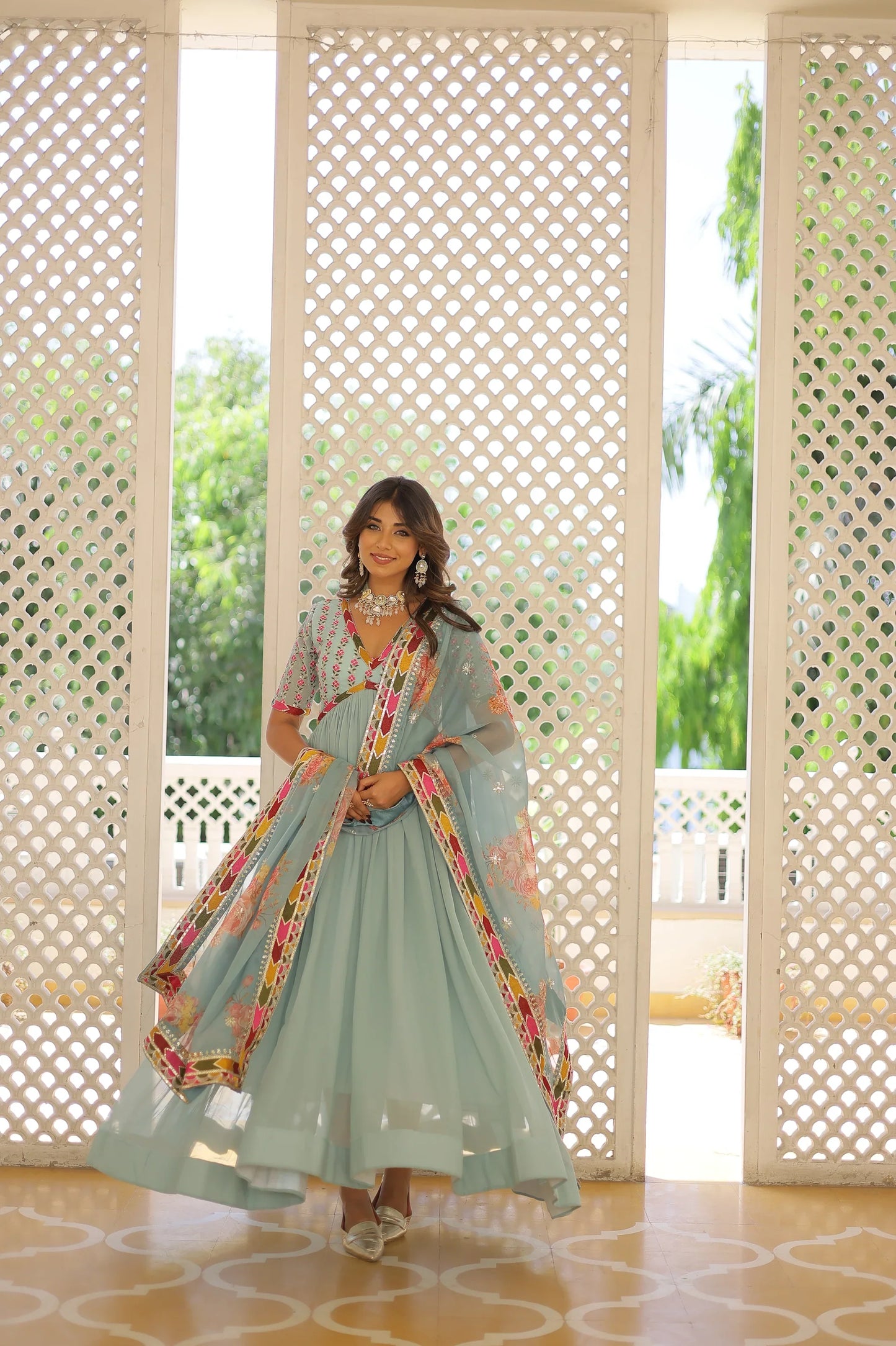 PREMIUM DESIGNER GOWN WITH DUPATTA(WARED344)
