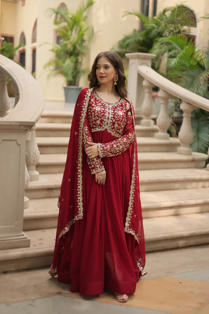 FESTIVAL SPECIAL SEQUINS EMBROIDERES GOWN WITH DUPATTA(WD13)