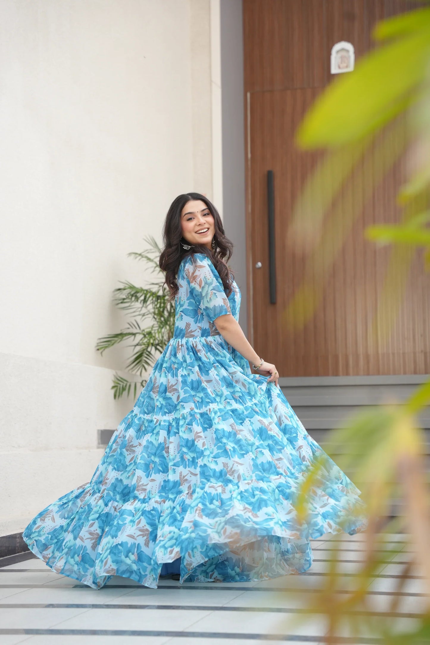 SUMMER SPECIAL GEORGETTE PRINTED GOWN(WD93) (02)