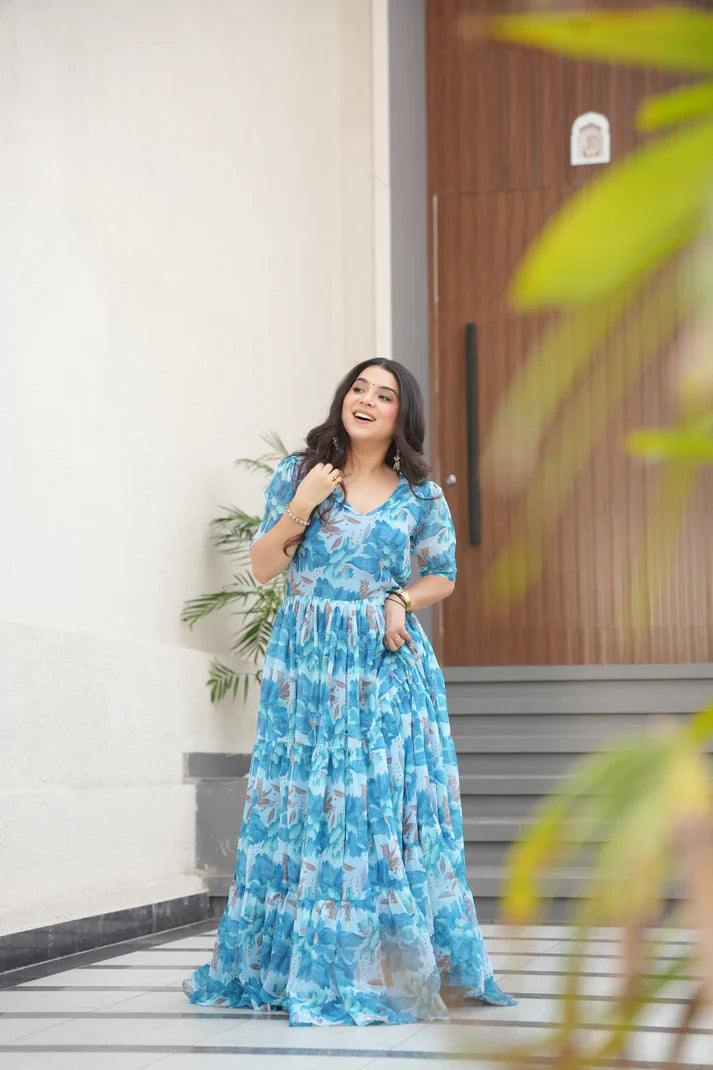 SUMMER SPECIAL GEORGETTE PRINTED GOWN(WD93) (02)