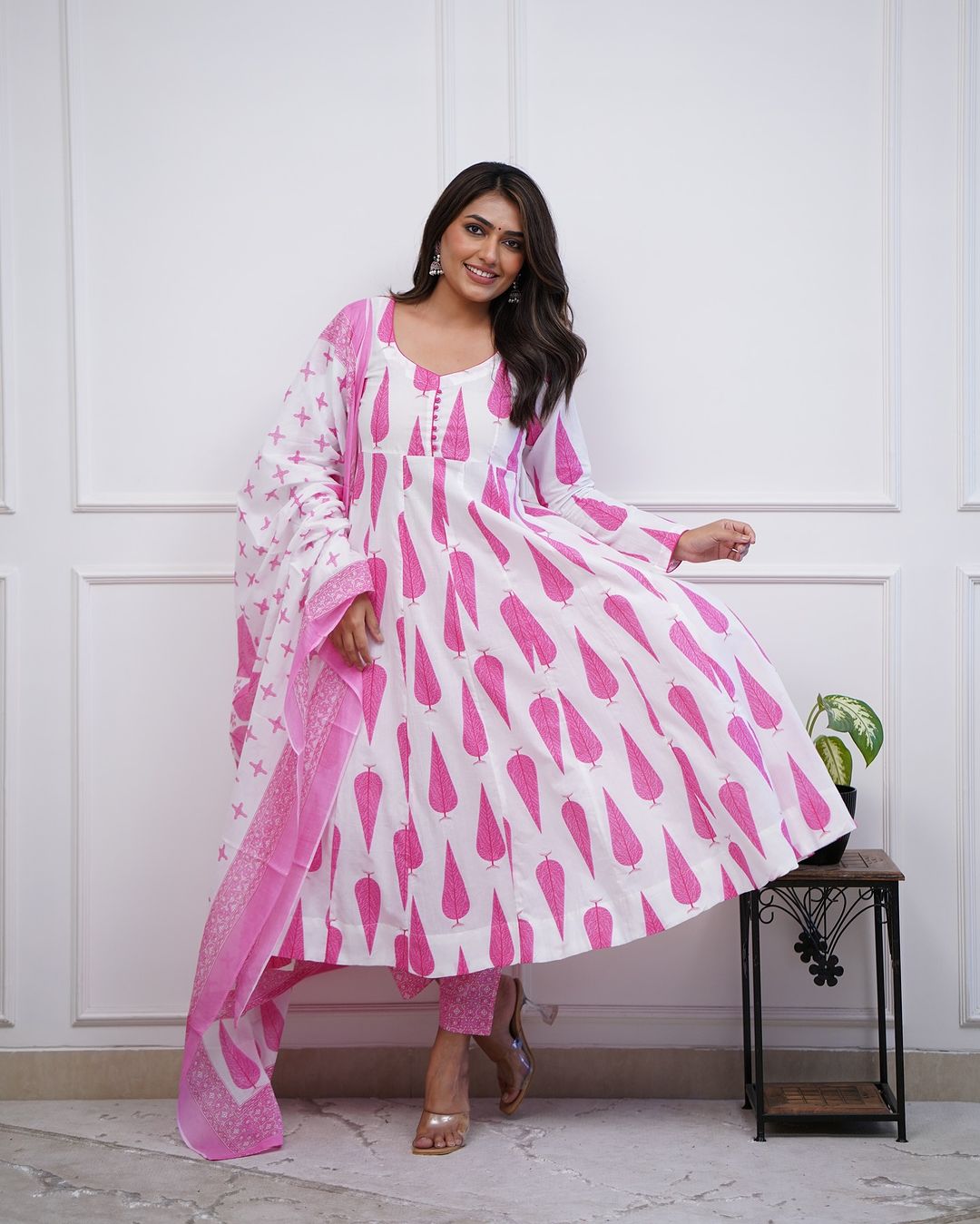 New Trending Cotton Suit set in Printed New design kurta Pant with Dupatta(WARED297)