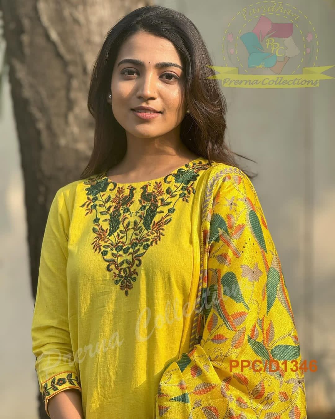 Presenting Beautifully Cotton premium embroidery kurta set for all occasions Come with premium khadi silk Dupata(WARED353)
