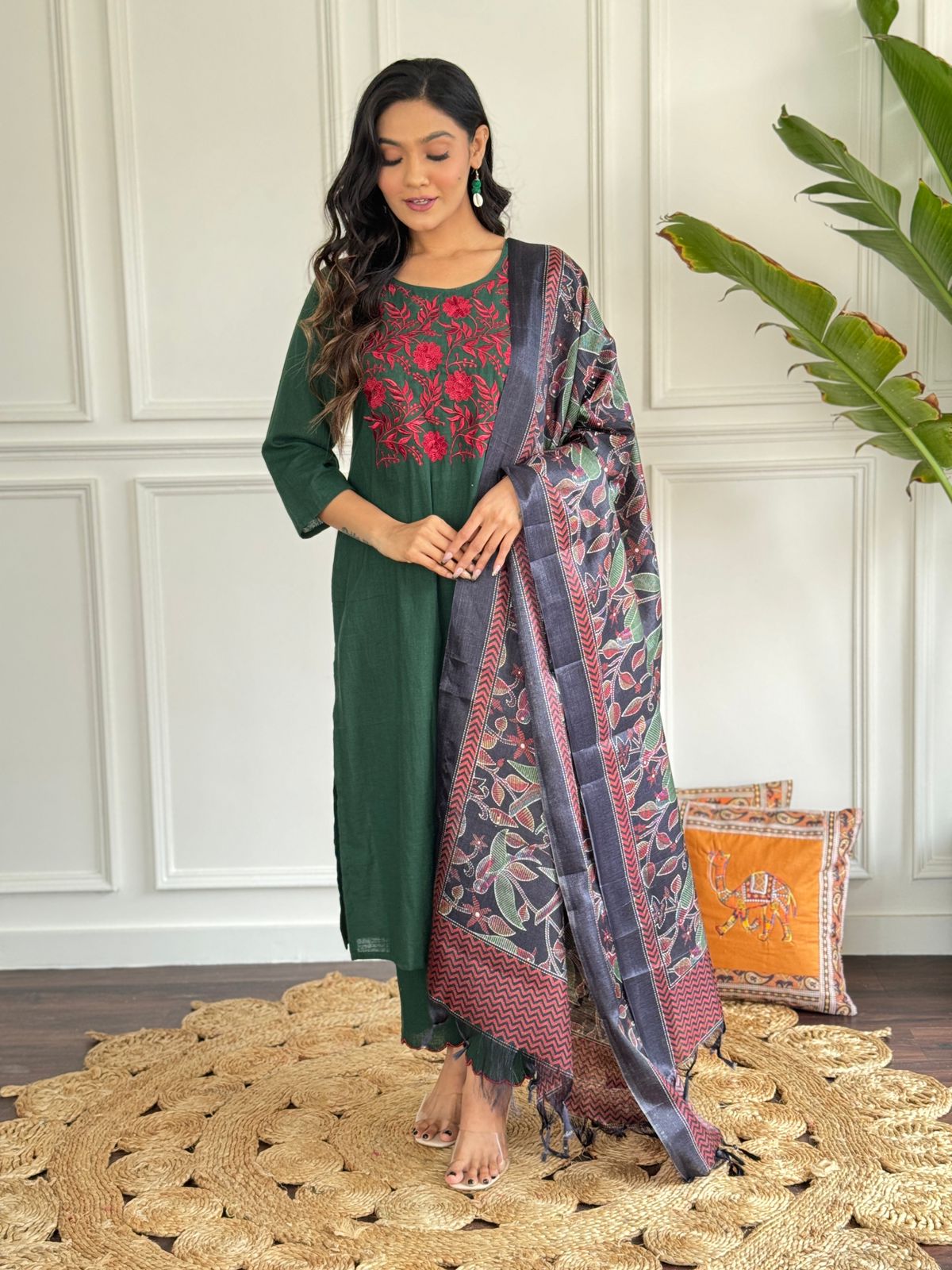 Feel the elegance and comfort merge in our artisan-crafted handloom khadi cotton suit! πΉπ(WARED303)