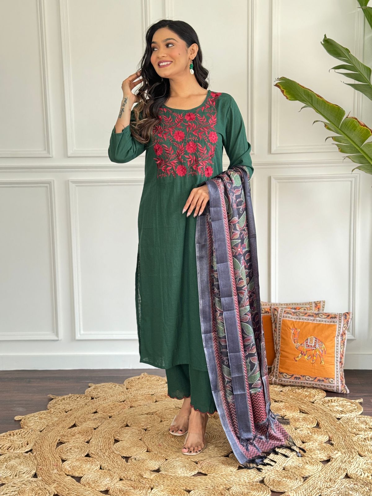 Feel the elegance and comfort merge in our artisan-crafted handloom khadi cotton suit! πΉπ(WARED303)
