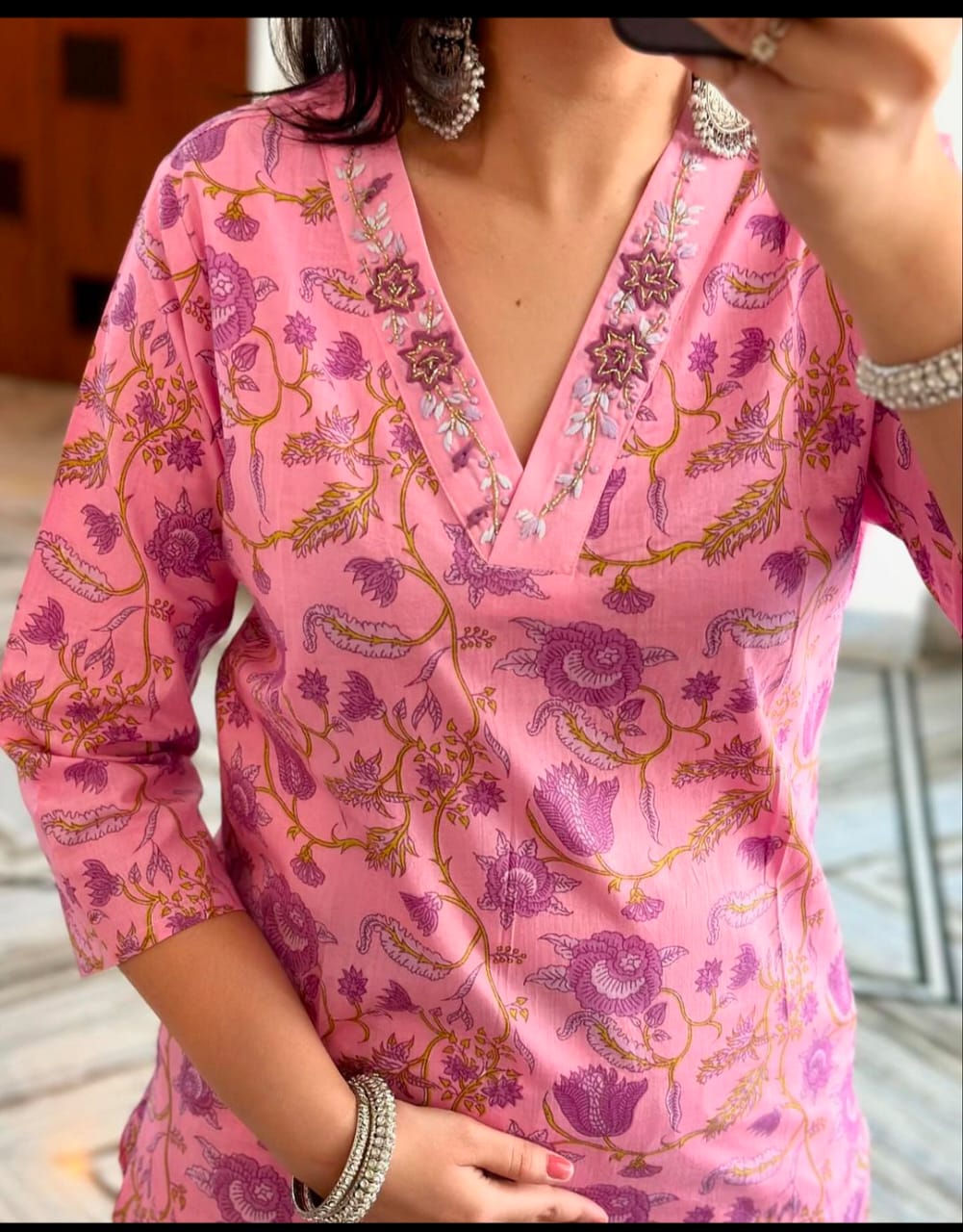 🌹🌹Pure fine Cotton fabric Kurti with Pant with cotton 100-100 Dupatta🌹🌹(WARED284)