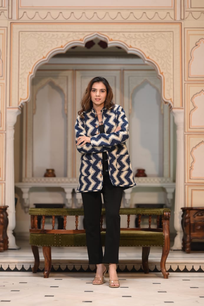 🤩🤩Presenting Bagru hand block printed Women's Wear Quilted Full Sleeves JACKETS 🧥NFRD101