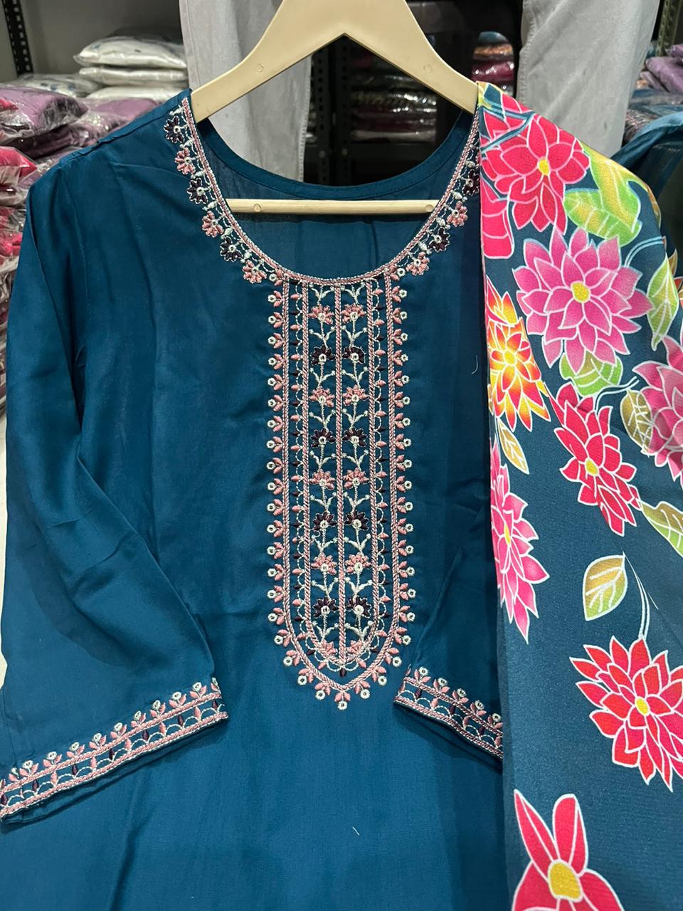 PREMIUM REYON WITH SEQUENCE CODING EMBROIDERY(WARED215)