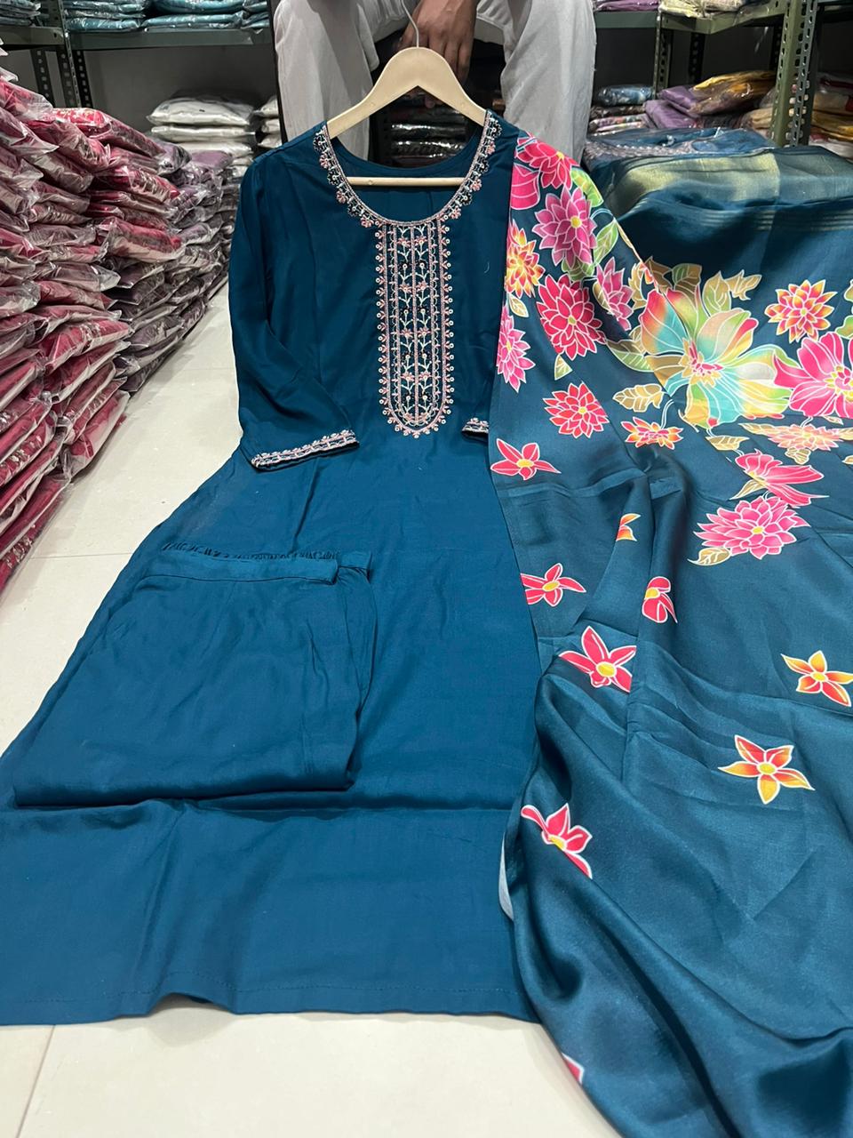 PREMIUM REYON WITH SEQUENCE CODING EMBROIDERY(WARED215)