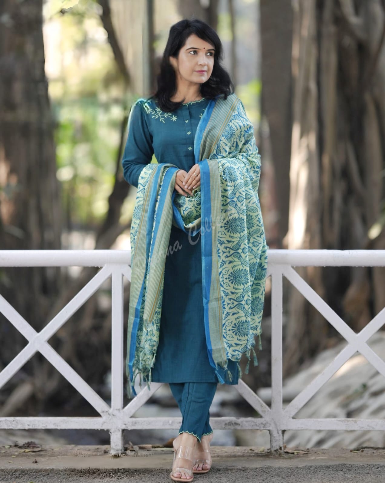 PARIDHAN BY PRERNA COLLECTION'S EXCLUSIVE KHADI COTTON KURTI WITH EMBROIDERY WORK (WARED217)