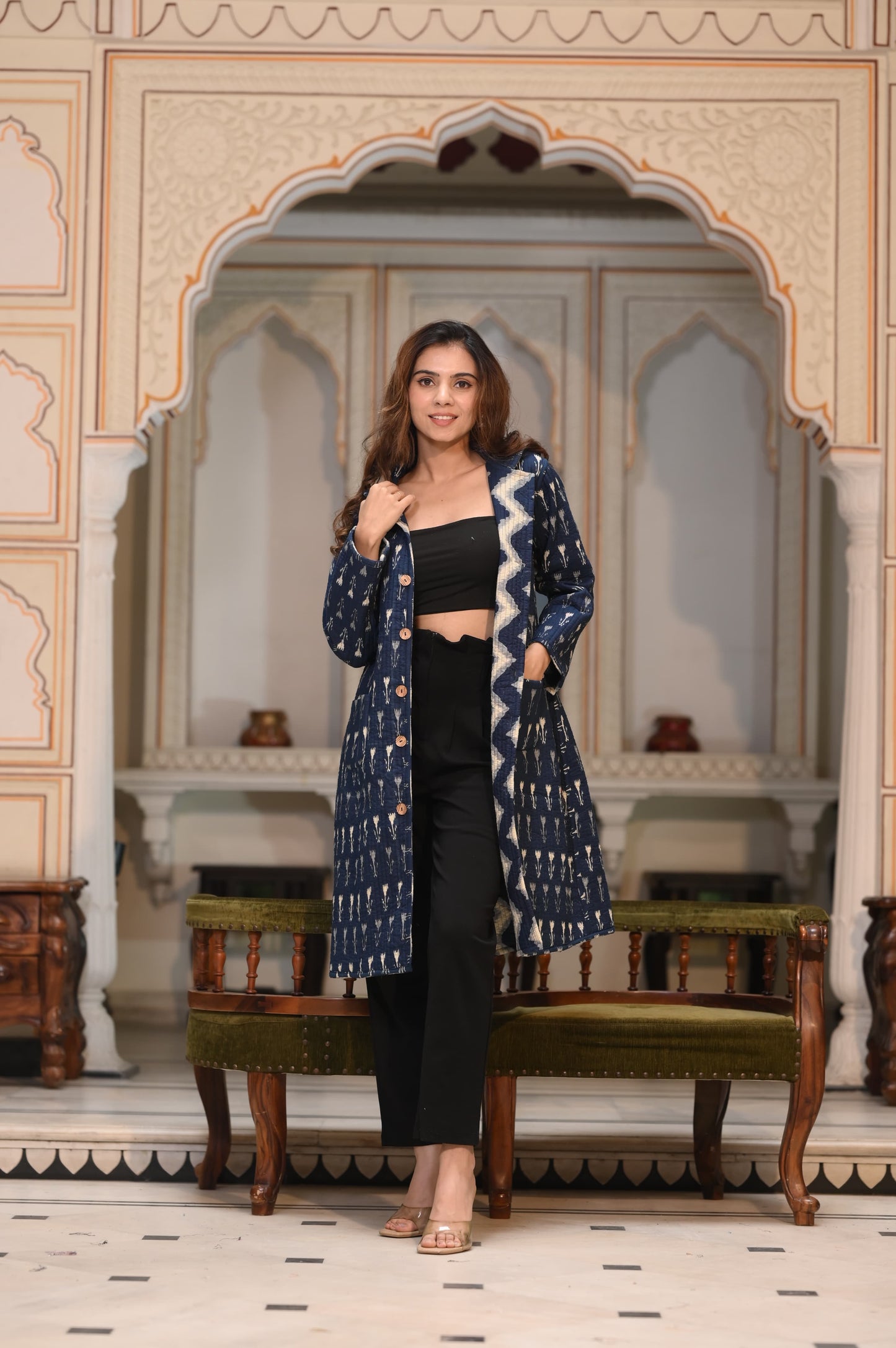 Presenting Jaipuri printed Women's Wear Quilted Full Sleeves JACKETS 🧥(NFWC02)
