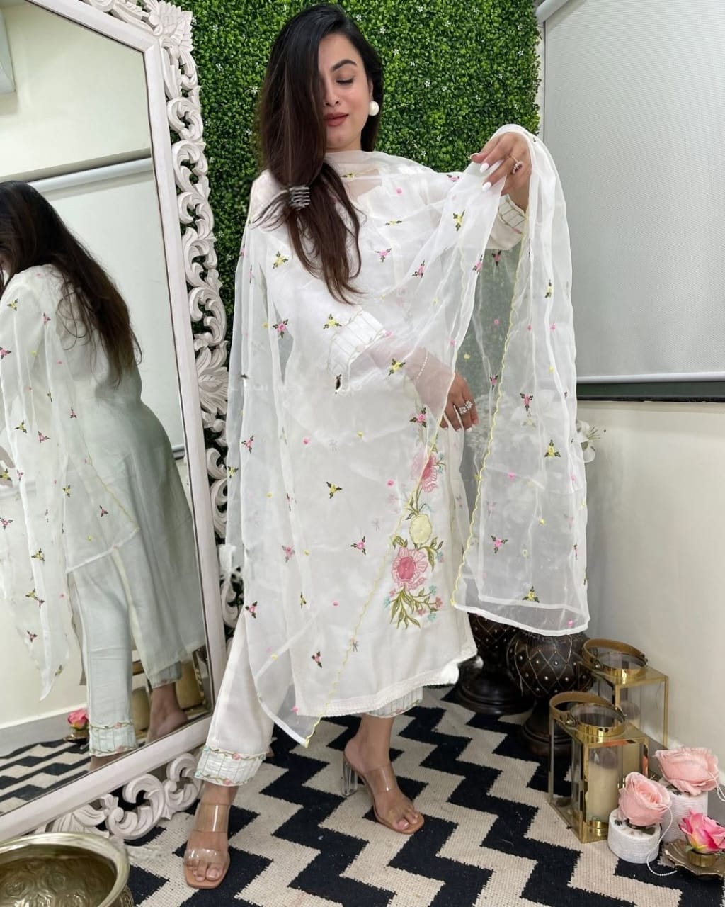 New Launch special❤️ Pure cotton 60-60 super quality Kurta pant duppttaa set.(WARED181)