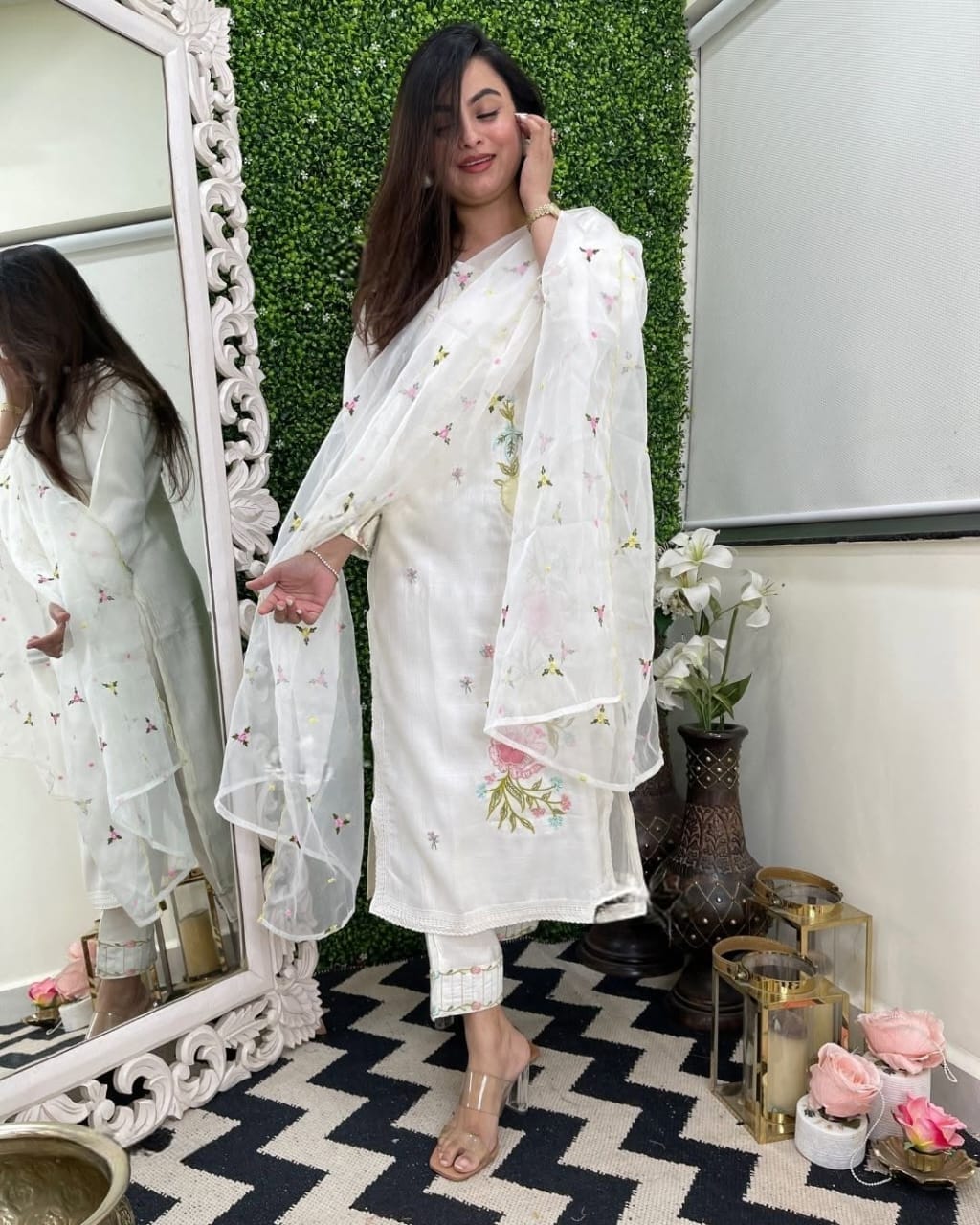 New Launch special❤️ Pure cotton 60-60 super quality Kurta pant duppttaa set.(WARED181)