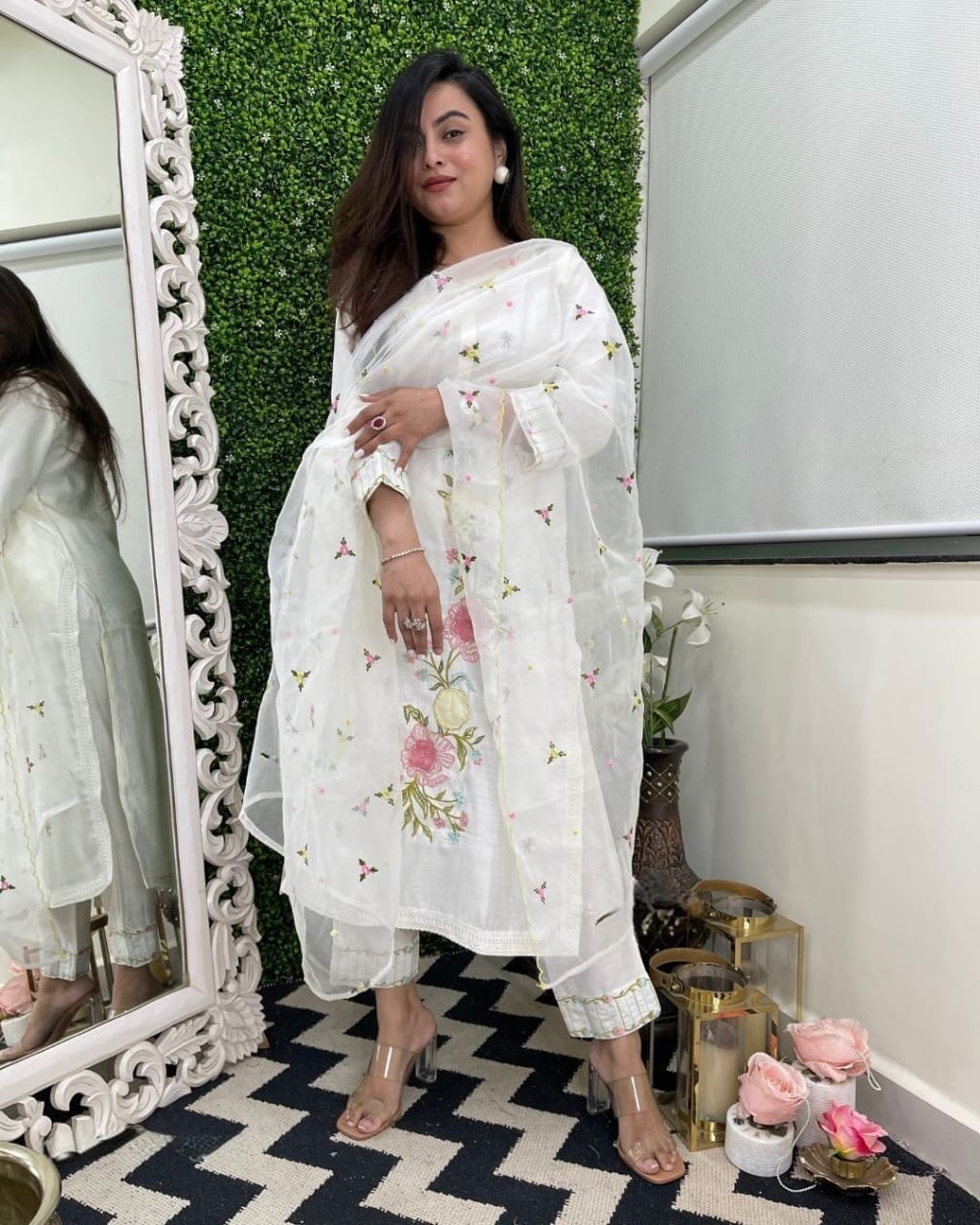 New Launch special❤️ Pure cotton 60-60 super quality Kurta pant duppttaa set.(WARED181)