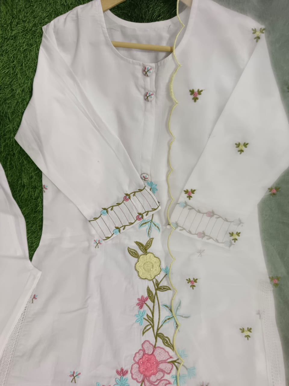 New Launch special❤️ Pure cotton 60-60 super quality Kurta pant duppttaa set.(WARED181)