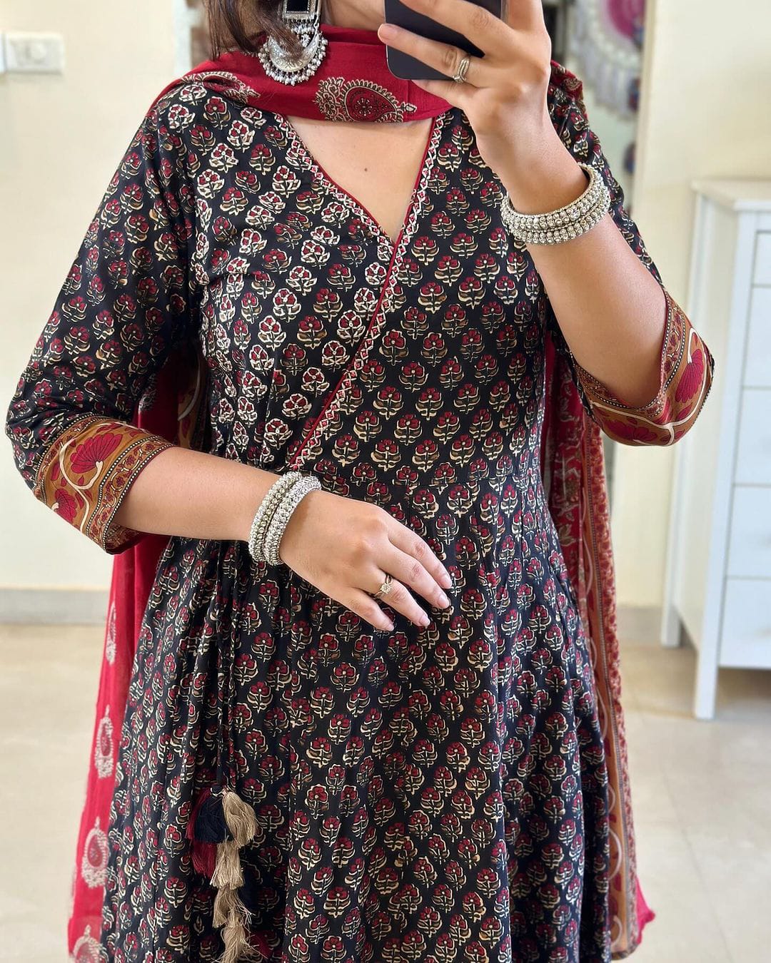 π Beautiful printed with Handwork Anarkali Kurta Duppata Set in new Summer Colour β£οΈ(WARED186)