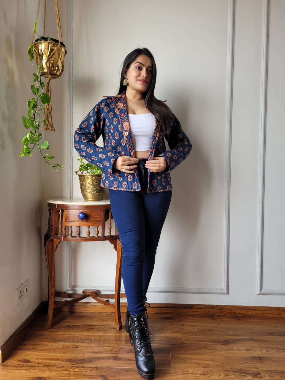 Presenting Jaipuri printed Women's Wear Quilted Full Sleeves JACKETS 🧥08