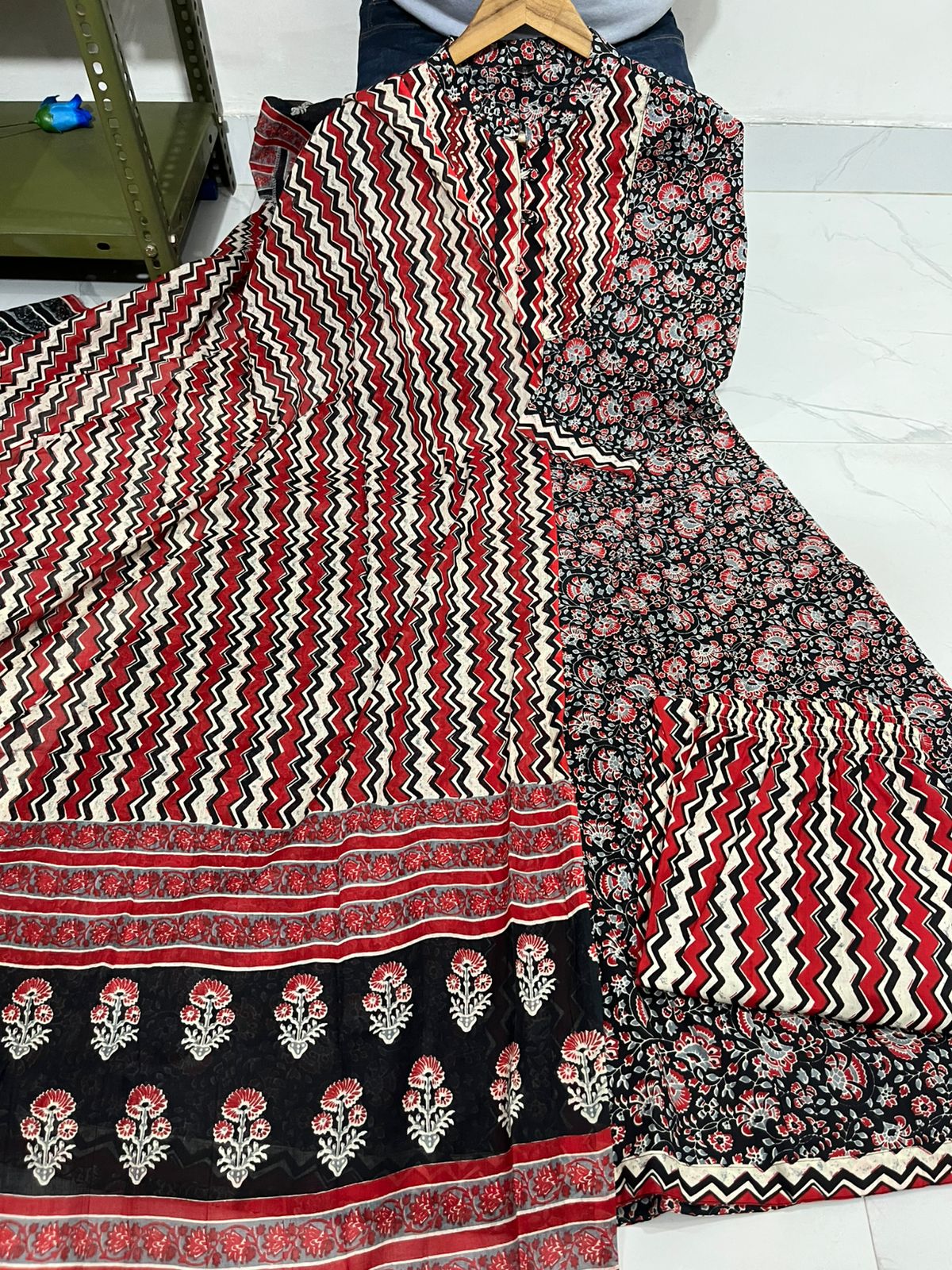 💃*Presenting New Designer Festival Collection In Pure Cotton With Hand And Adda Sequence Work Front Open kurta And Dupatta Set Fully Stitched Ready To Wear💃(WARED161)