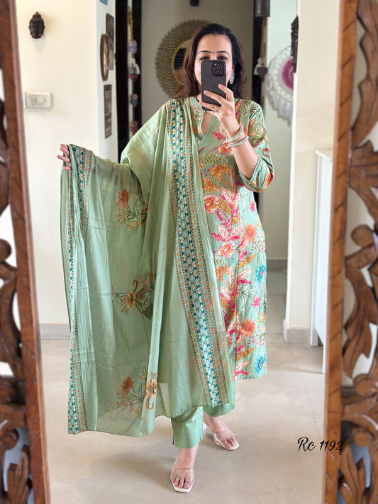 Featuring beautiful Heavy Suit Set which is beautifully decorated with handwork weaving and prints. It is paired with matching pants and dupatta. (WARED77)