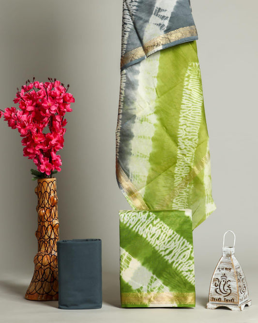 New Exclusive Hand Block Print Maheshwari Silk Suit Set