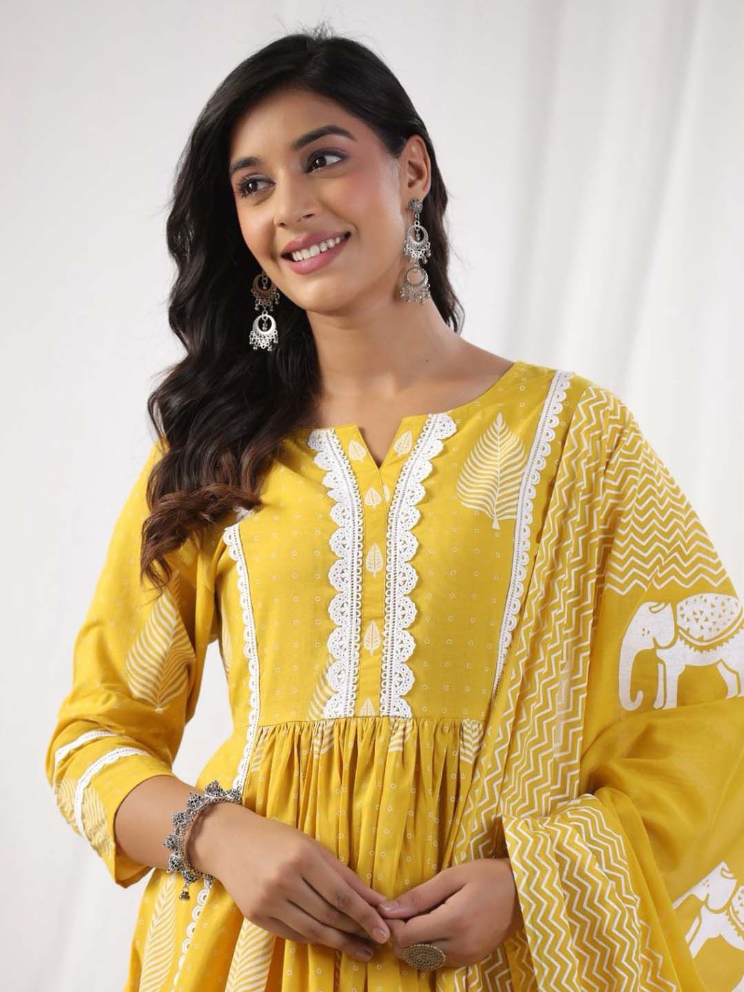 Jaipur cotton candy suits Look Nyra cut out of a dreamy movie set as you turn around and walk in this elegant flaired suit ! The perfect of traditional wear(WARED375)
