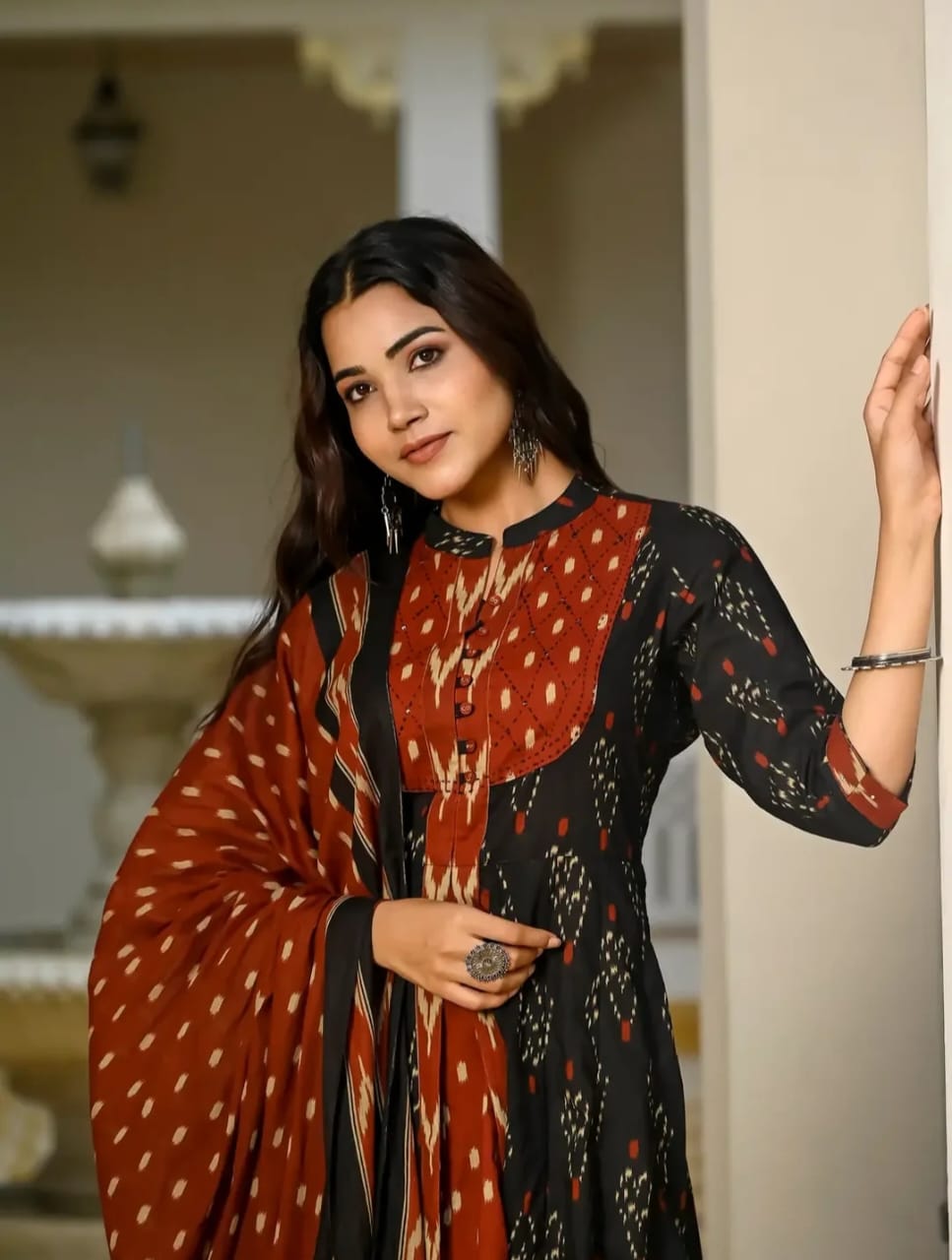 Double Layer Anarkali Kurti With Front Dori For Style and Amazing Flair 💖(WARED387)