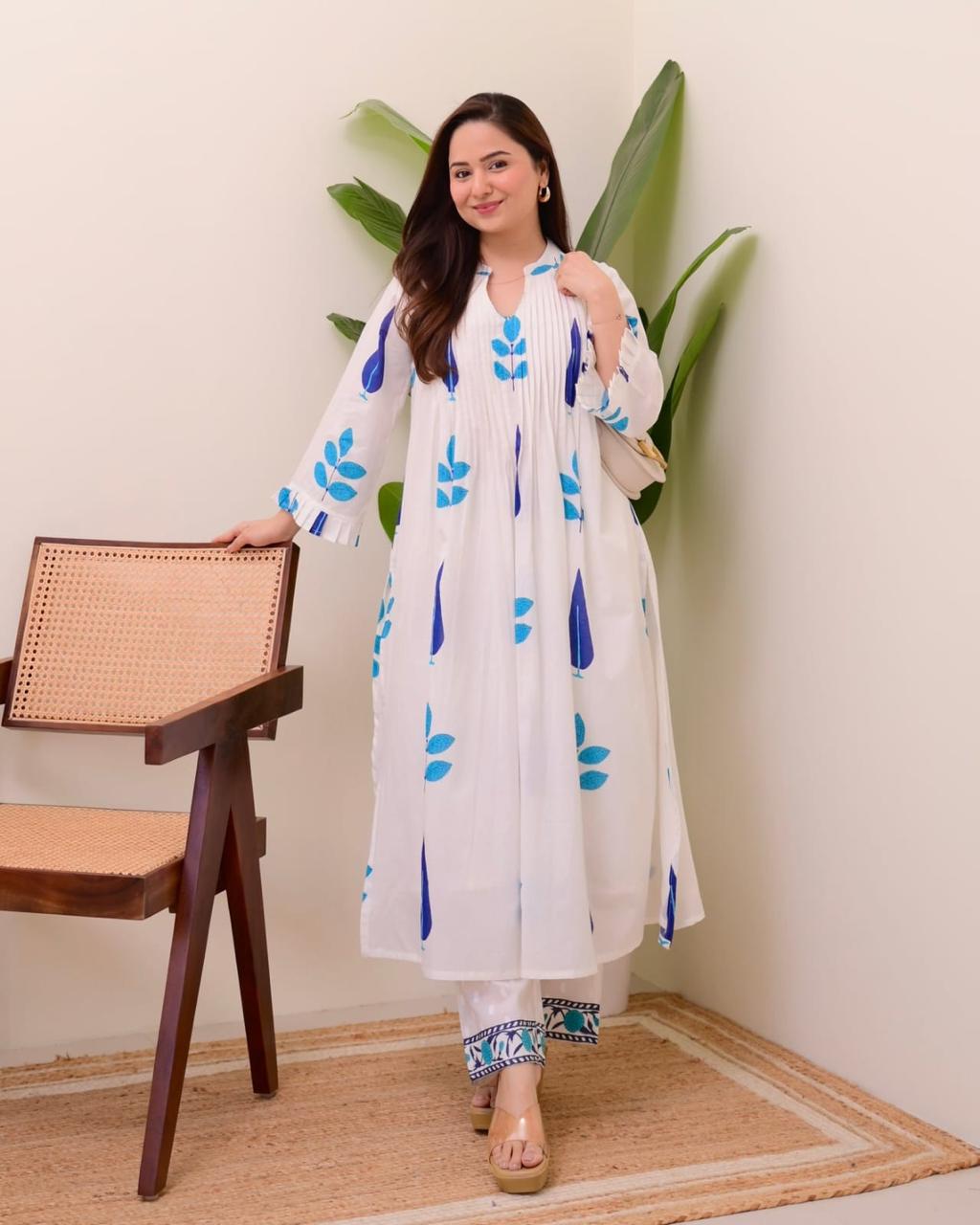We are Launching a beautiful ππ Summer Special Taj Cotton Fabric in pintex design(WACD100)